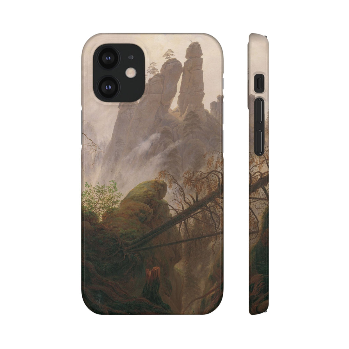 Rocky Landscape in the Elbe Sandstone Mountains by Caspar David Friedrich - iPhone Slim Case