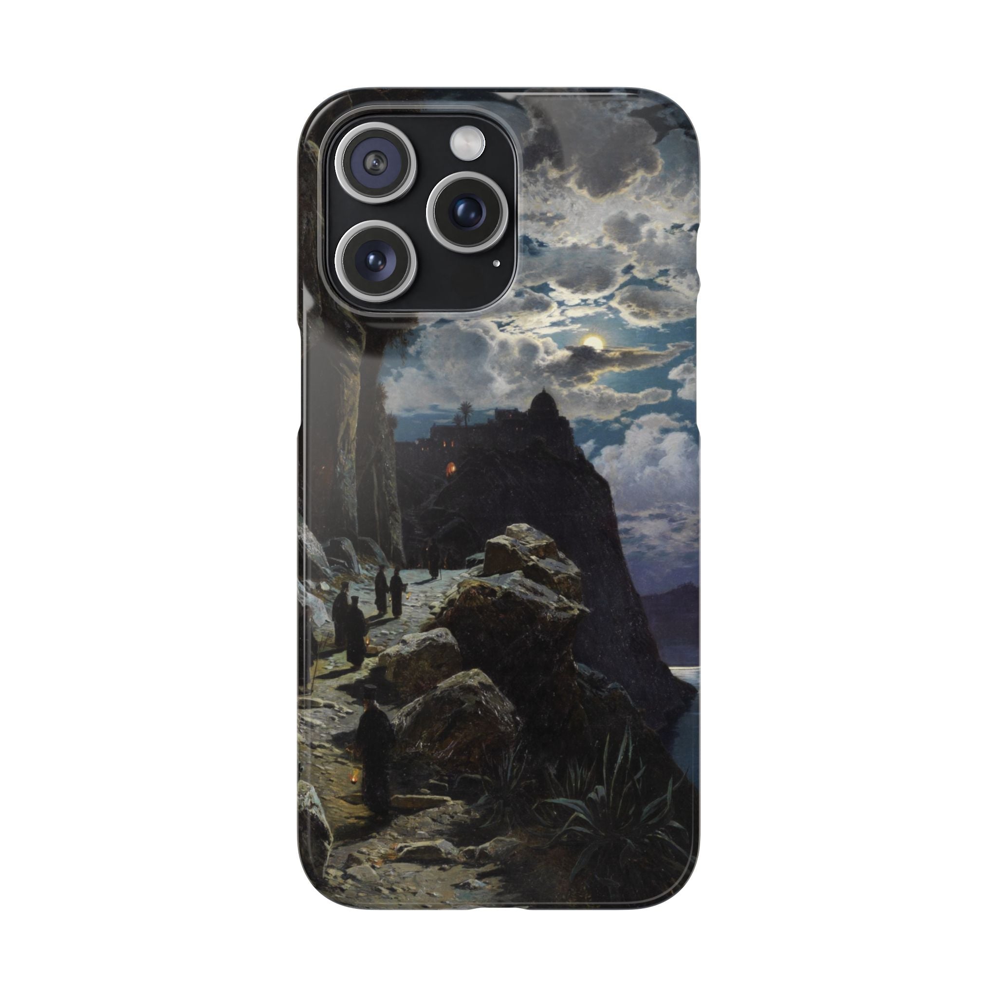 Procession of Monks on Mount Athos by Hermann Corrodi - iPhone Slim Case