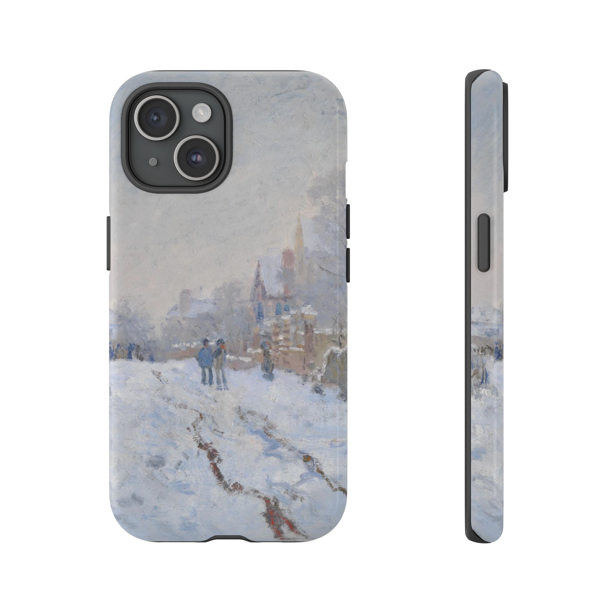Snow Scene at Argenteuil by Claude Monet - iPhone Tough Case