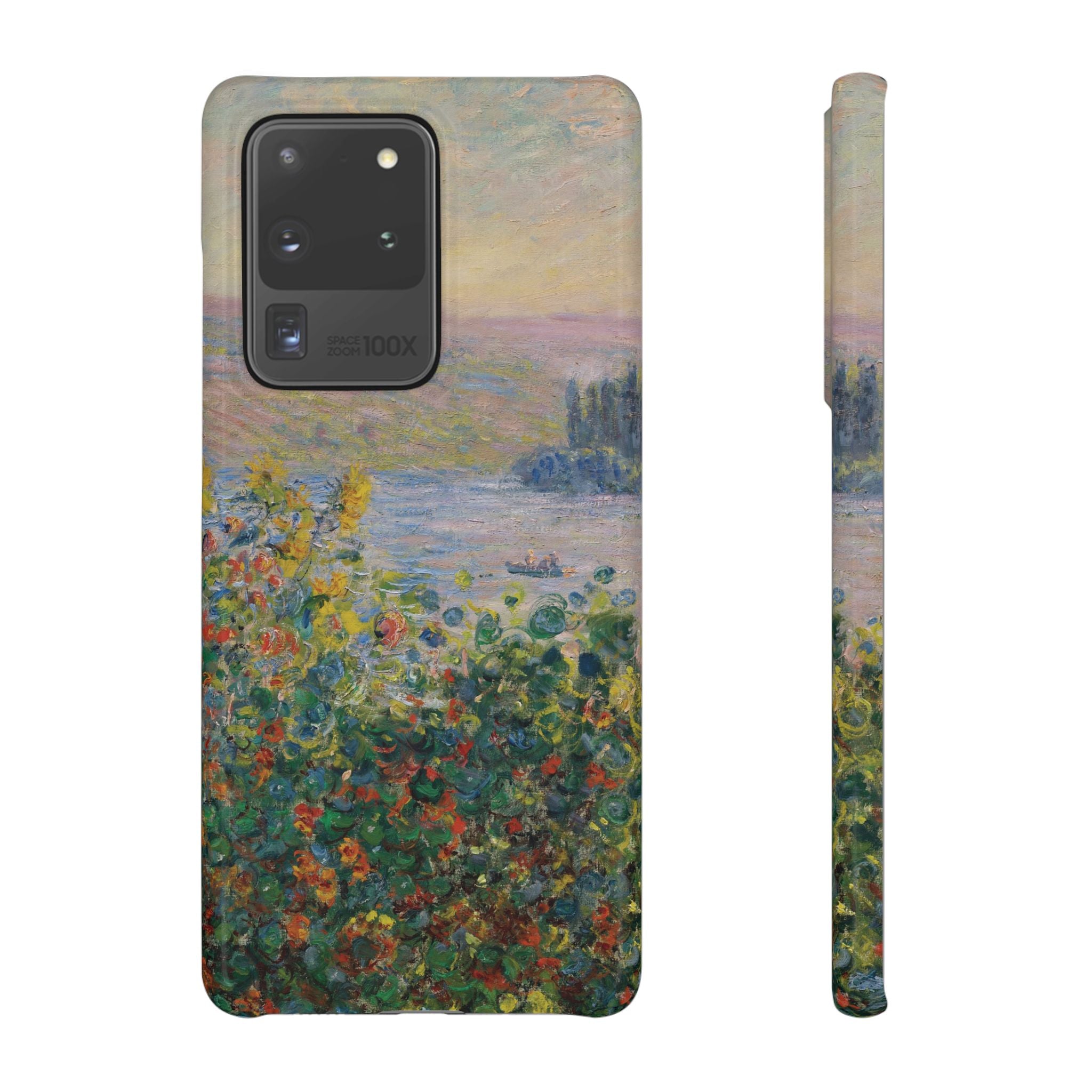 Flower Beds at Vétheuil by Claude Monet - Samsung Slim Case