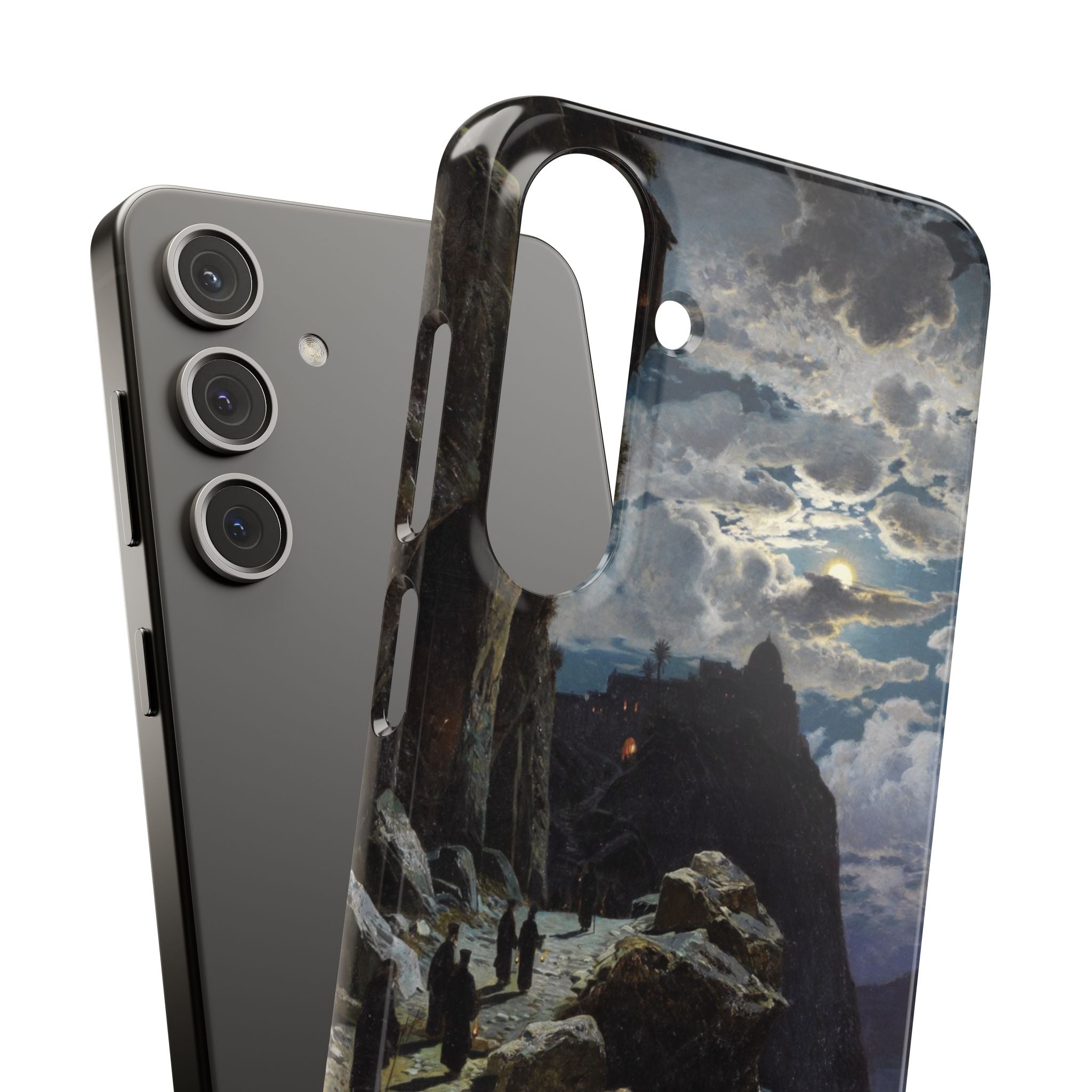 Prozession von Mönchen auf dem Berg Athos von Hermann Corrodi – Samsung Slim Case
