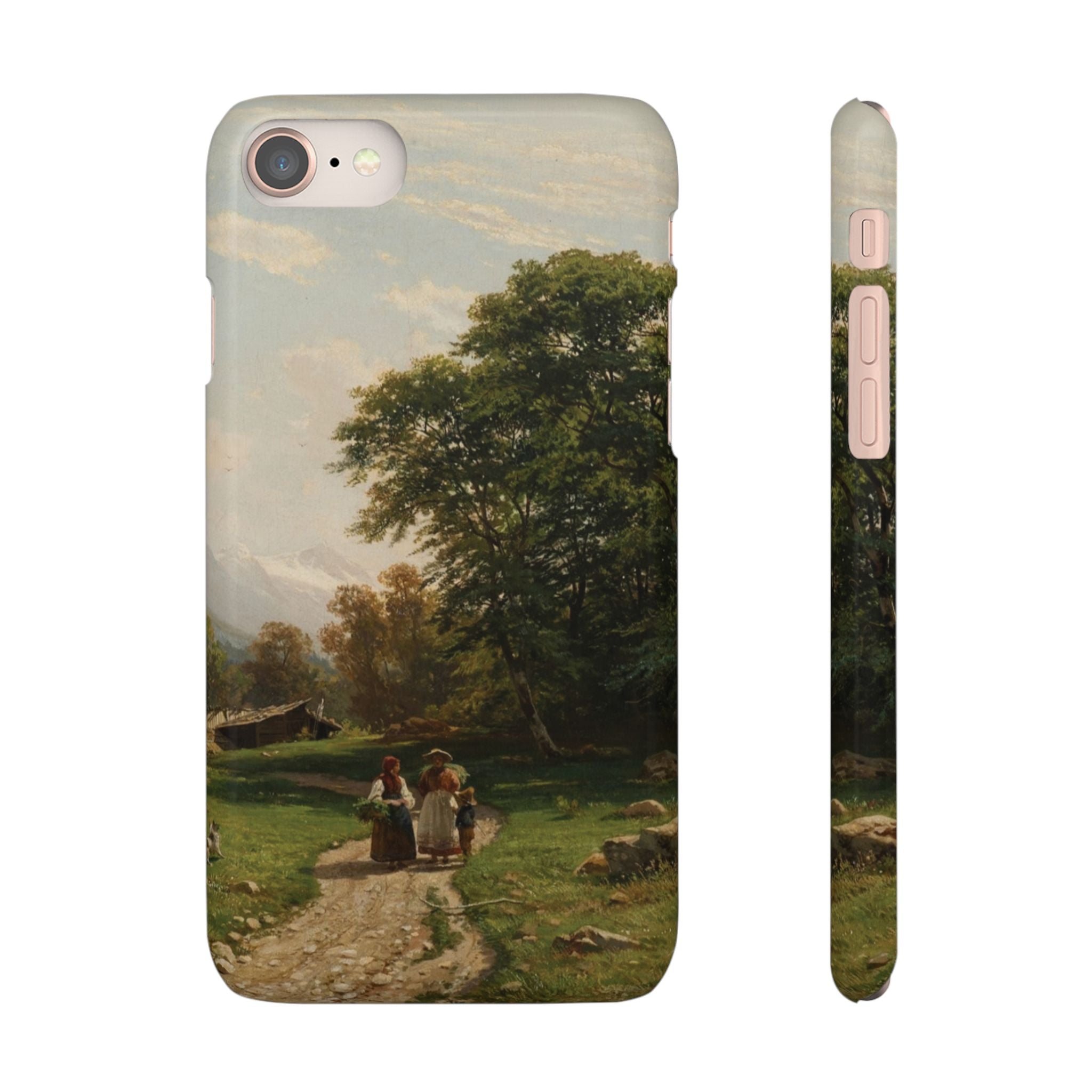 Swiss Landscape by Ivan Ivanovich Shishkin - iPhone Slim Case