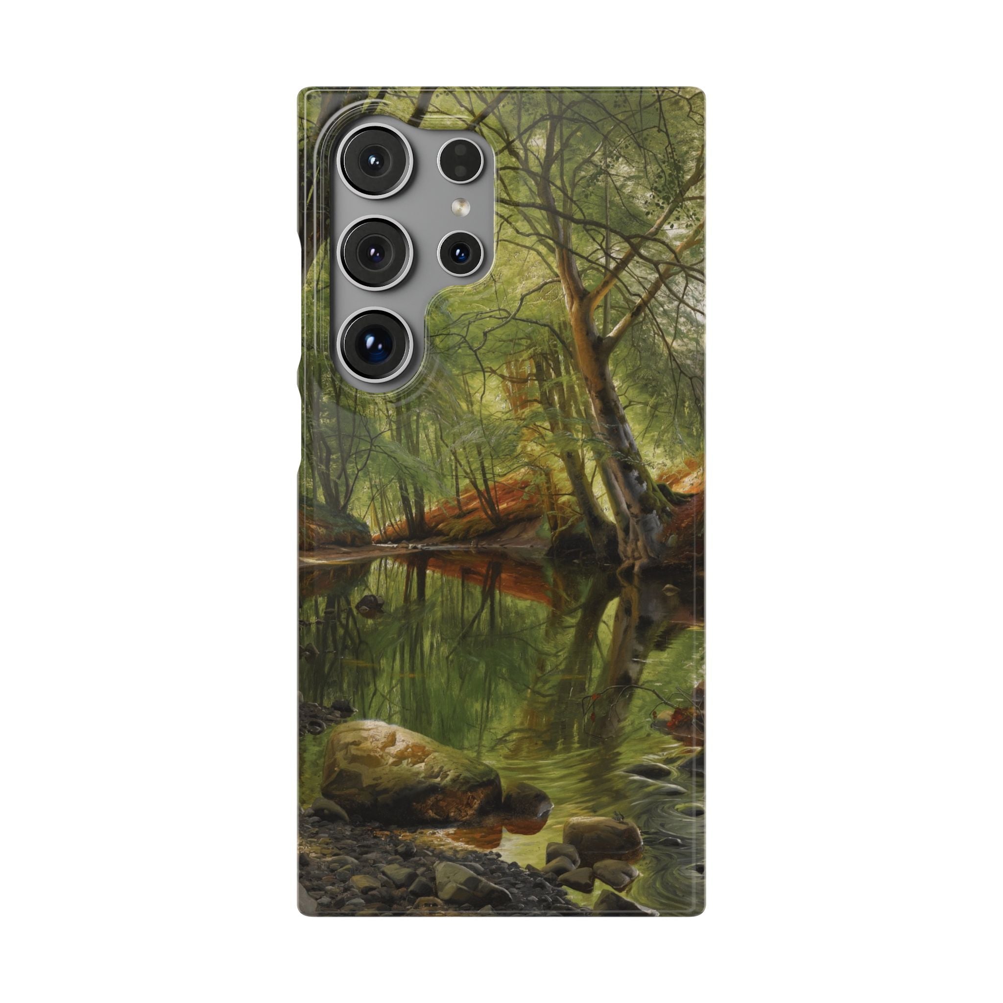 A woodland stream by Peder Mork Monsted - Samsung Slim Case