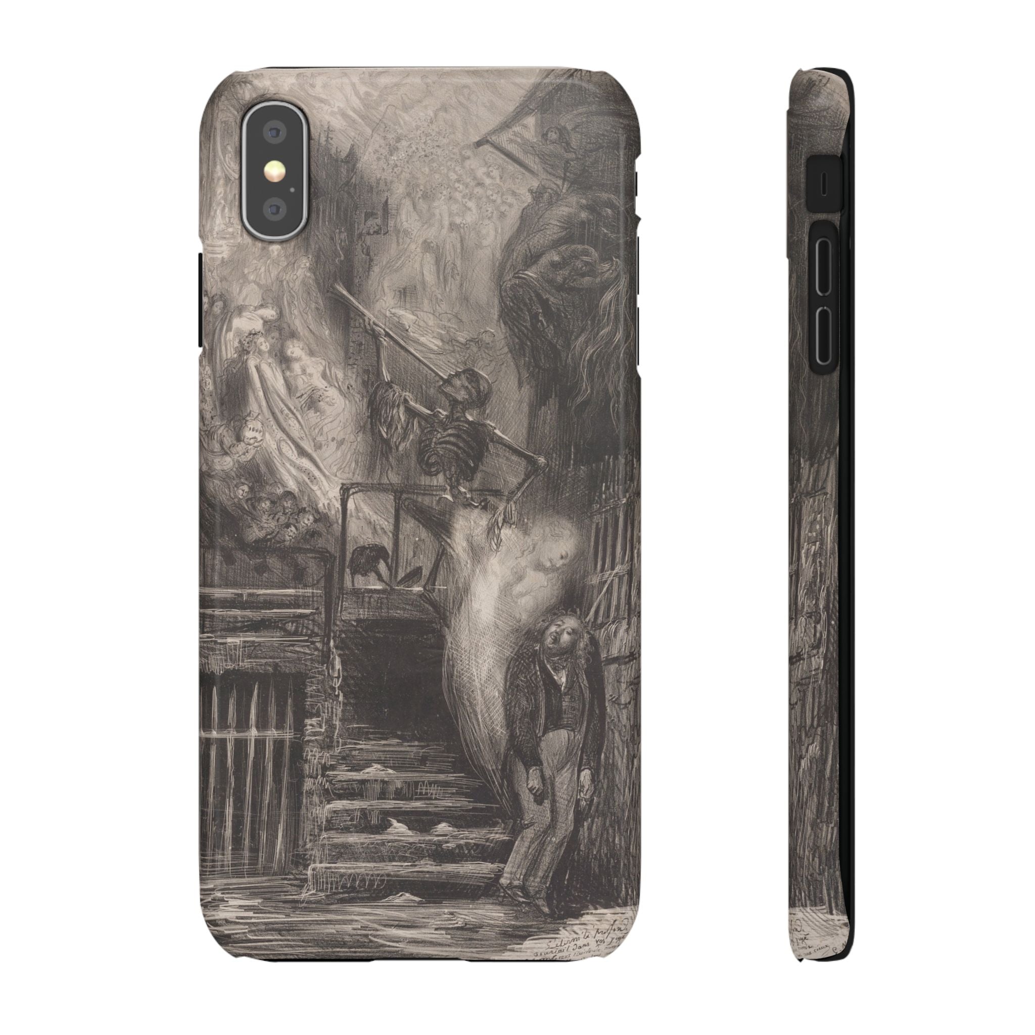 La Rue de la Vieille Lanterne (The Suicide of Gérard de Nerval) by Gustave Doré - iPhone Slim Case