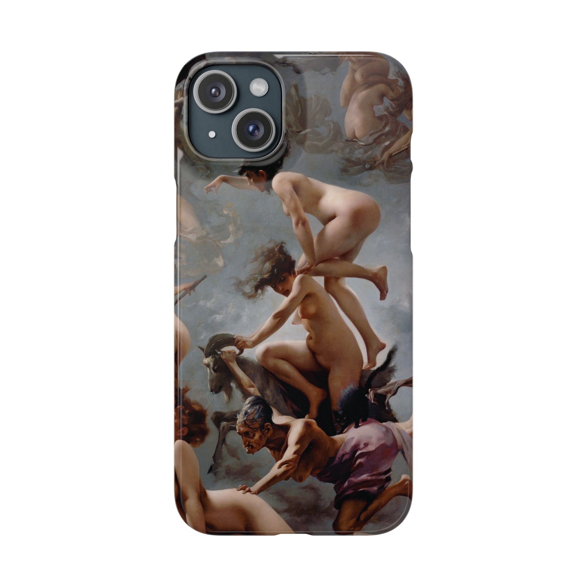 Witches going to their Sabbath by Luis Ricardo Falero - iPhone Slim Case
