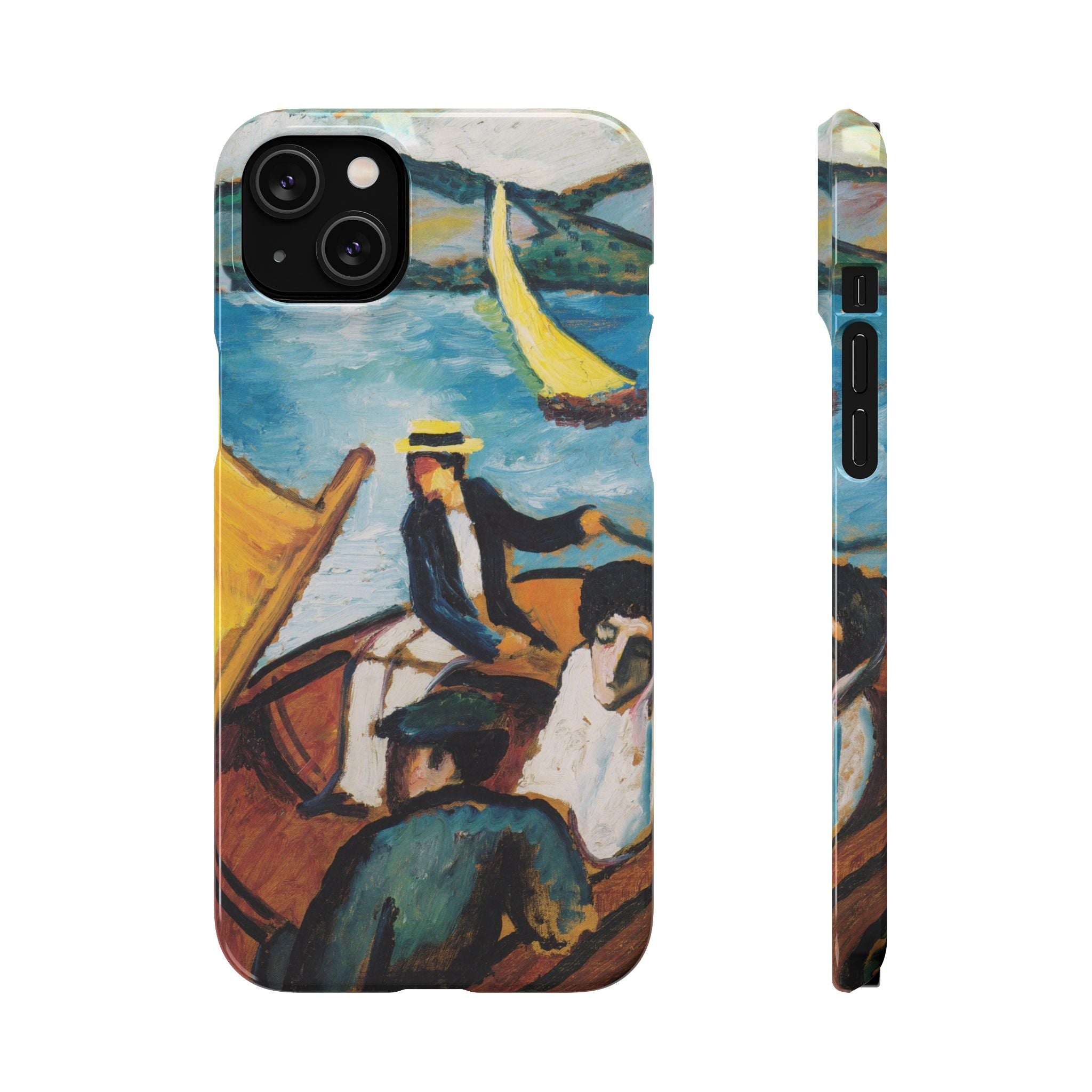 Sailing Boat on the Tegernsee by August Macke - iPhone Slim Case