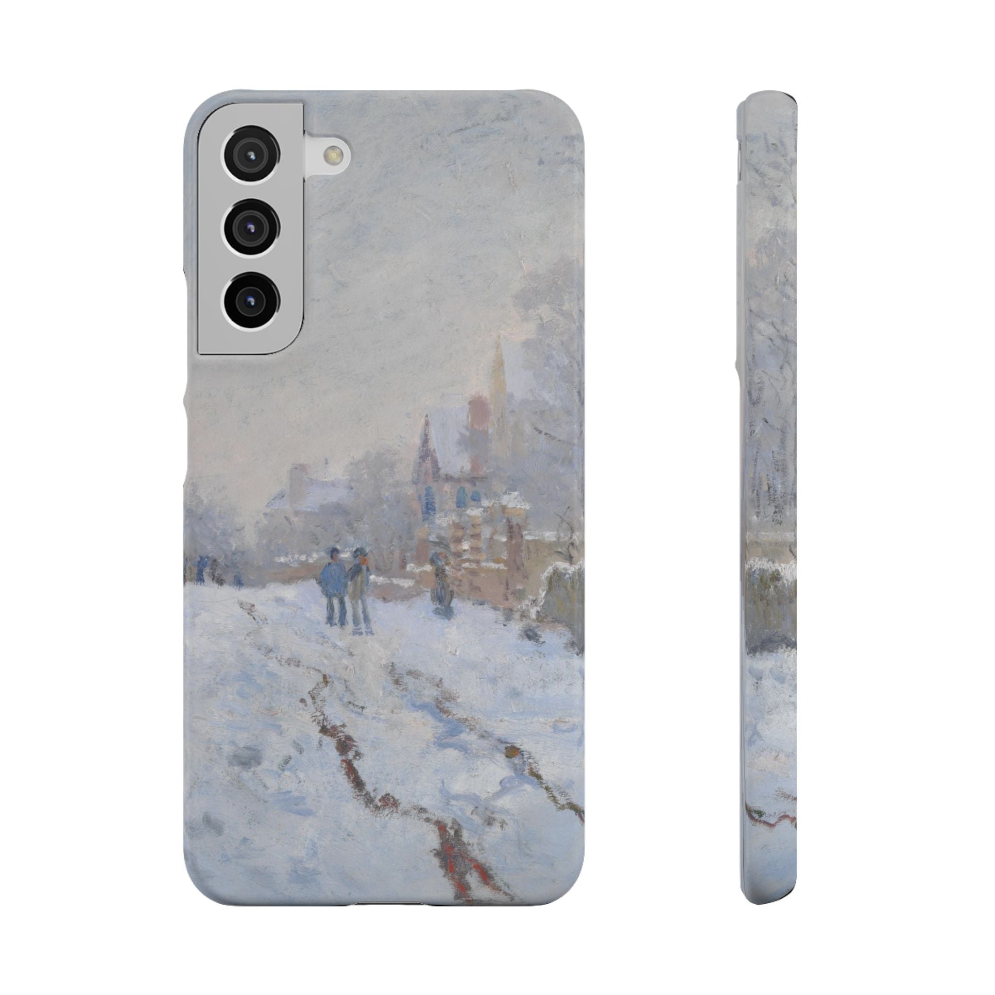 Snow Scene at Argenteuil by Claude Monet - Samsung Slim Case