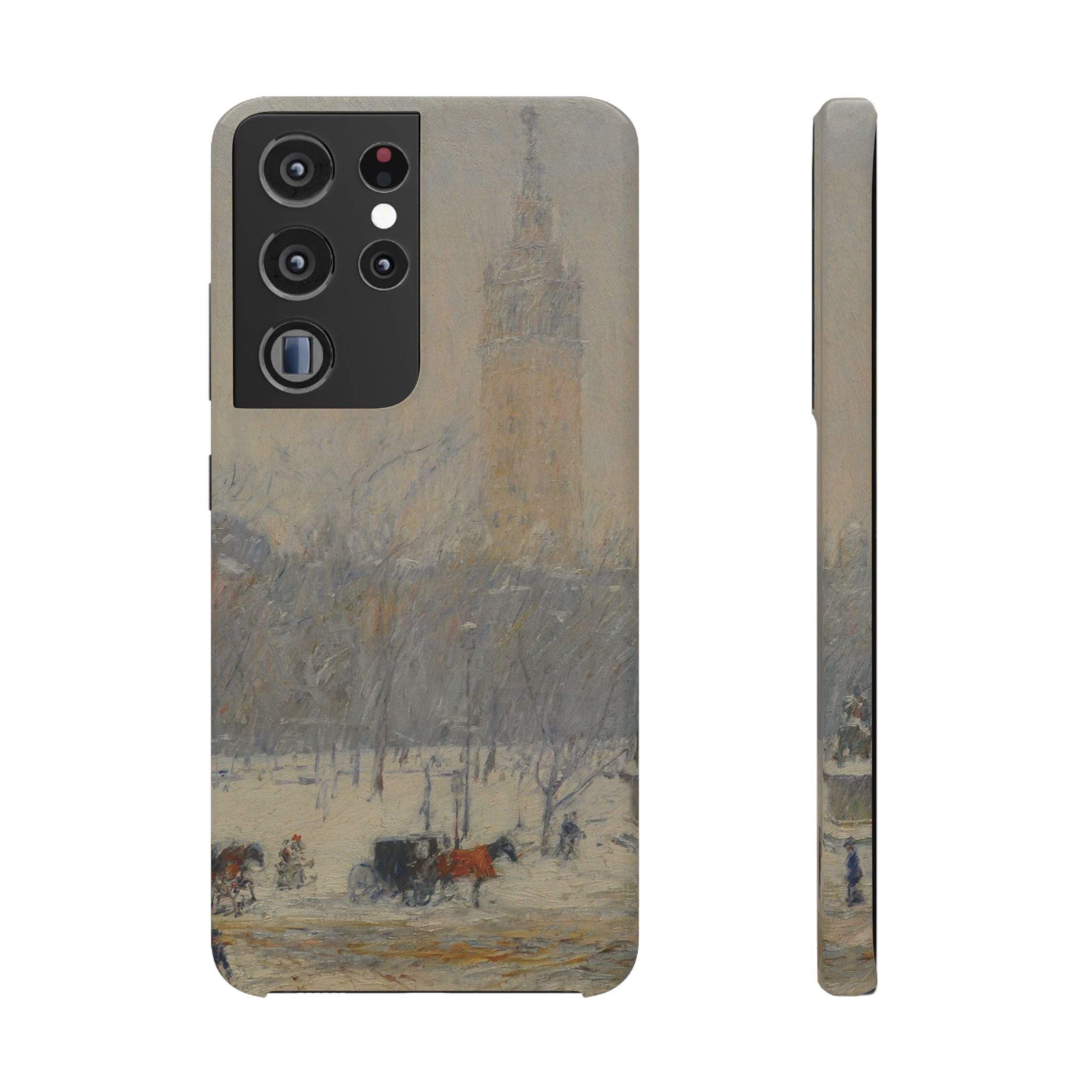 Snowstorm, Madison Square by Childe Hassam - Samsung Slim Case