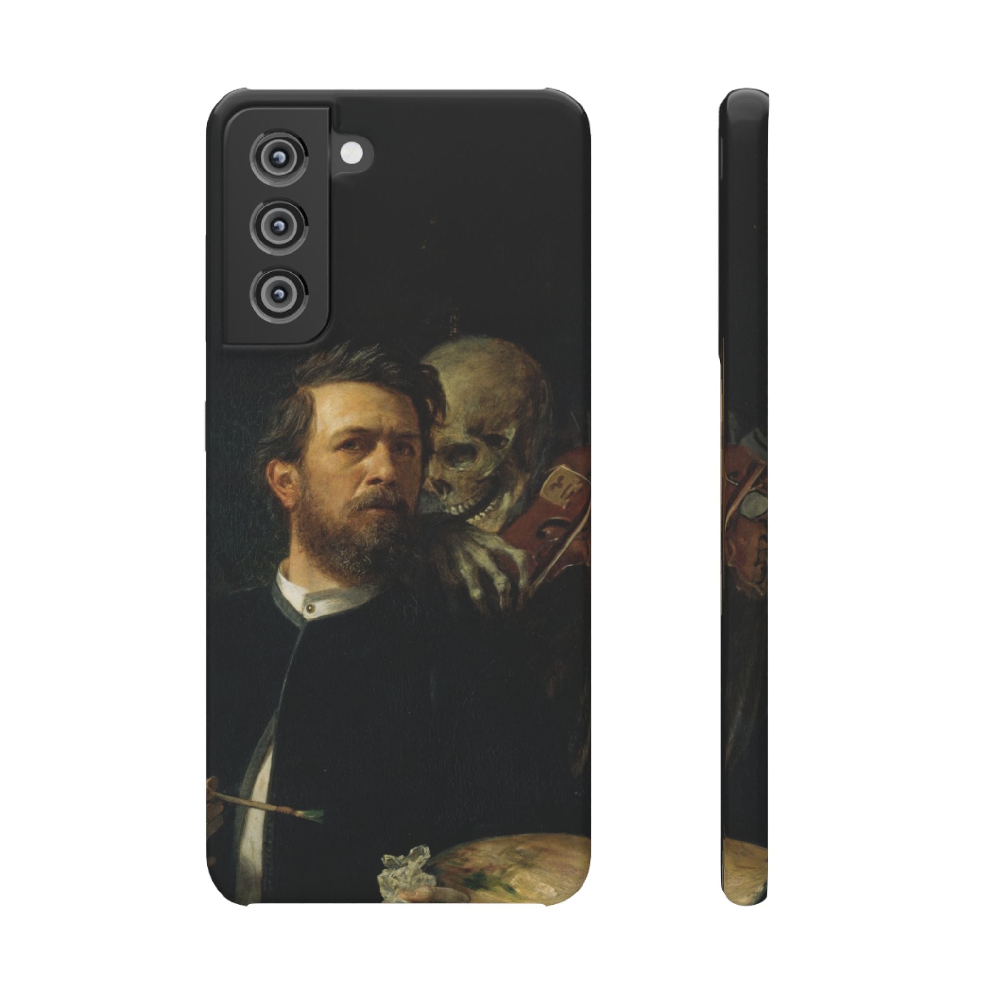 Self Portrait with Death Playing the Fiddle by Arnold Böcklin - Samsung Slim Case