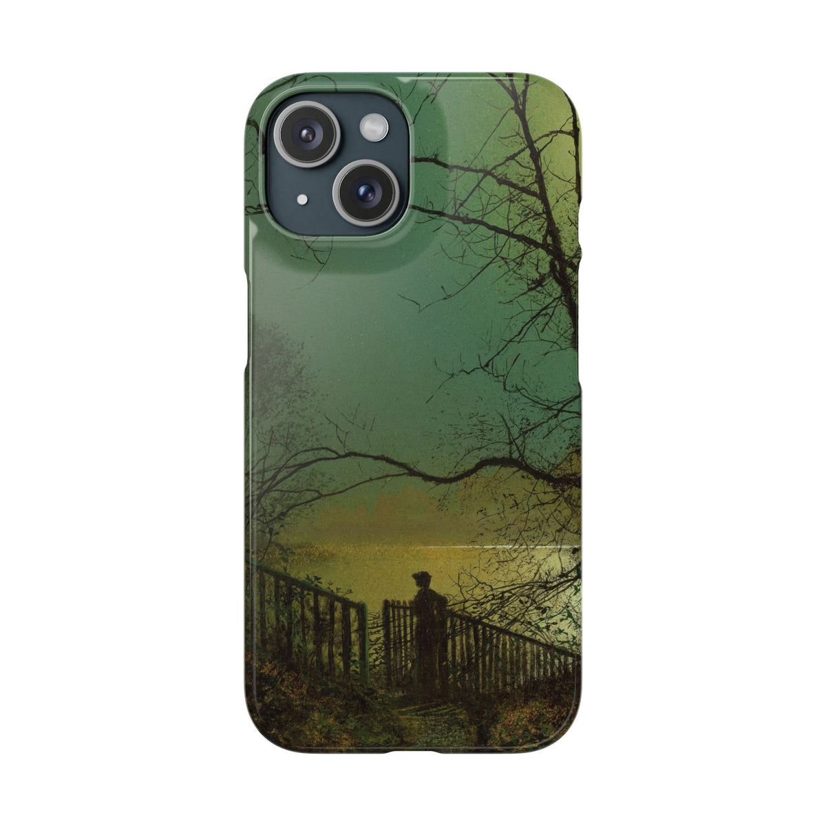 Roundhay Park Lake by John Atkinson Grimshaw - iPhone Slim Case