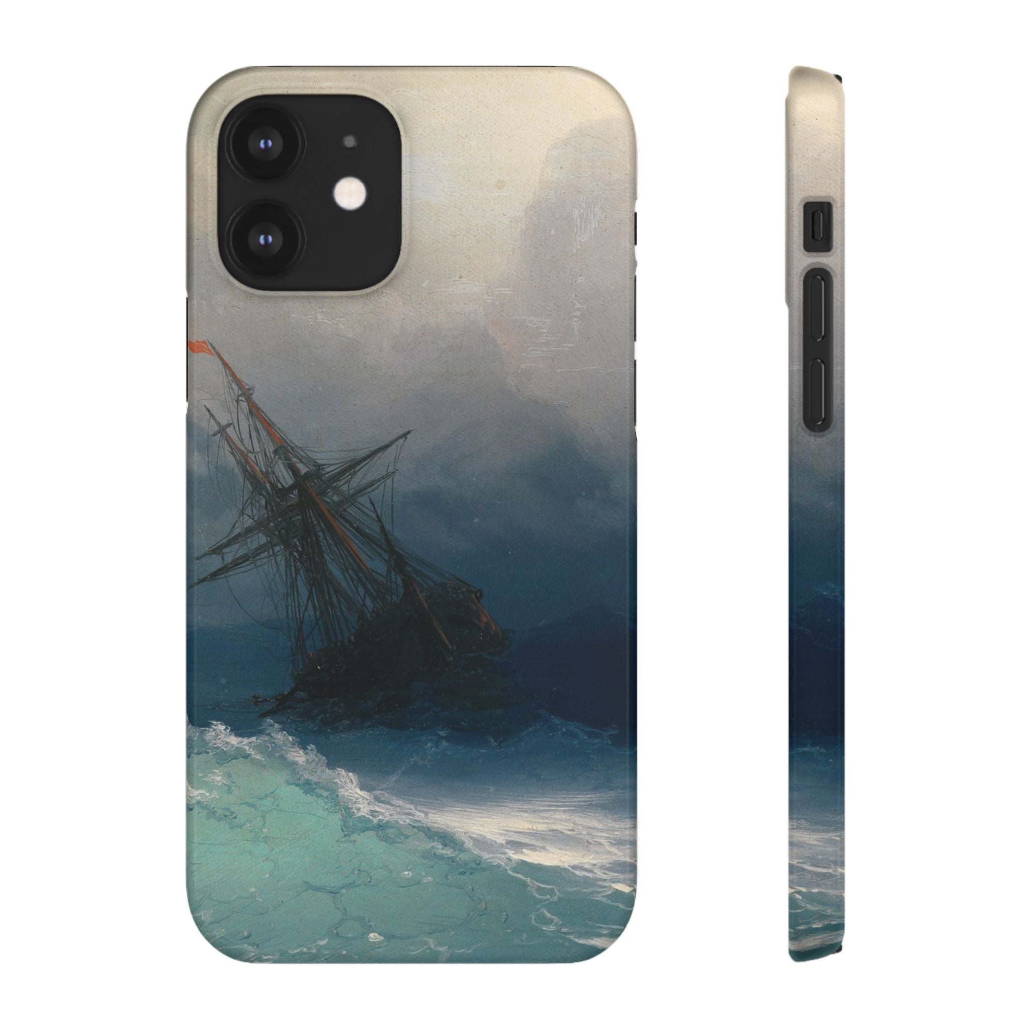 Ship on Stormy Seas by Ivan Aivazovsky - iPhone Slim Case