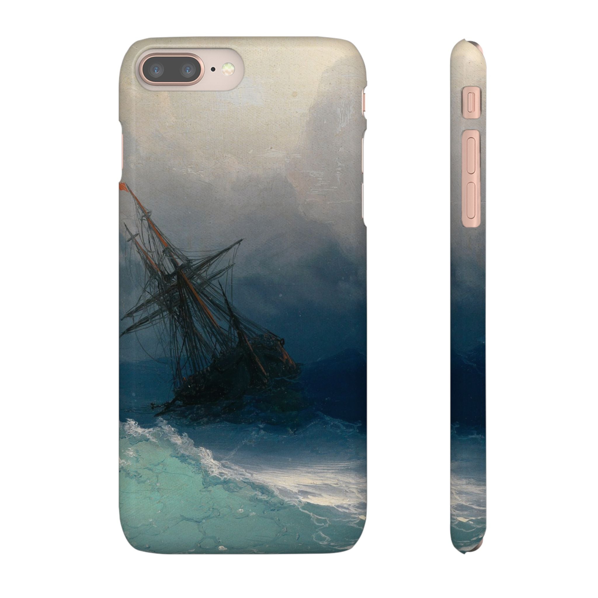 Ship on Stormy Seas by Ivan Aivazovsky - iPhone Slim Case