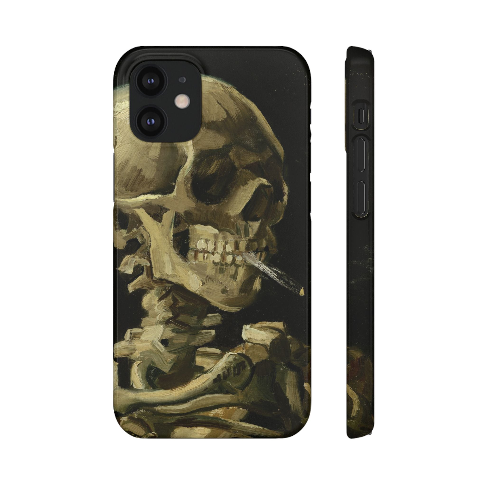 Skeleton with Cigarette by Van Gogh - iPhone Slim Case