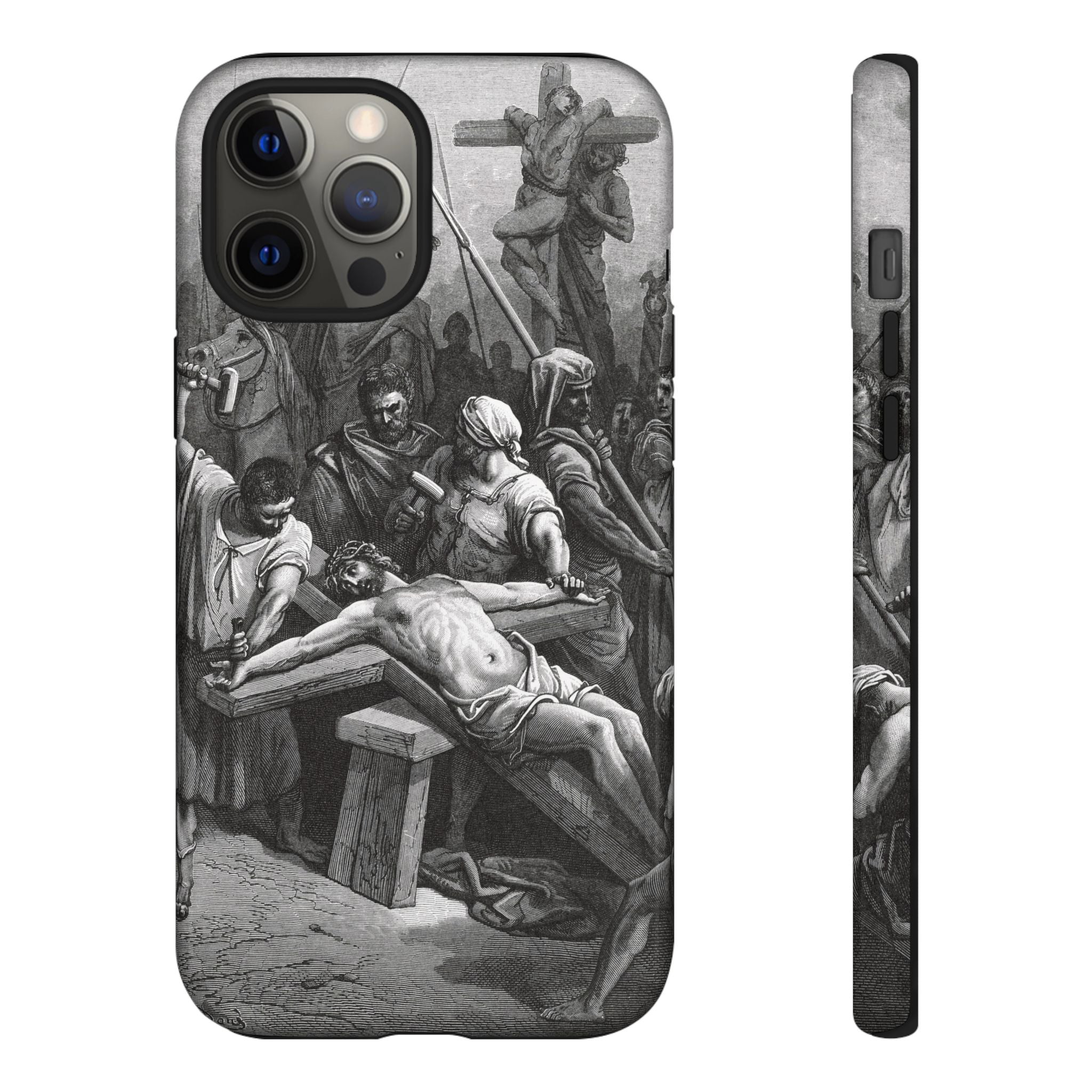 Crucifixion of Jesus by Gustave Doré - iPhone Tough Case