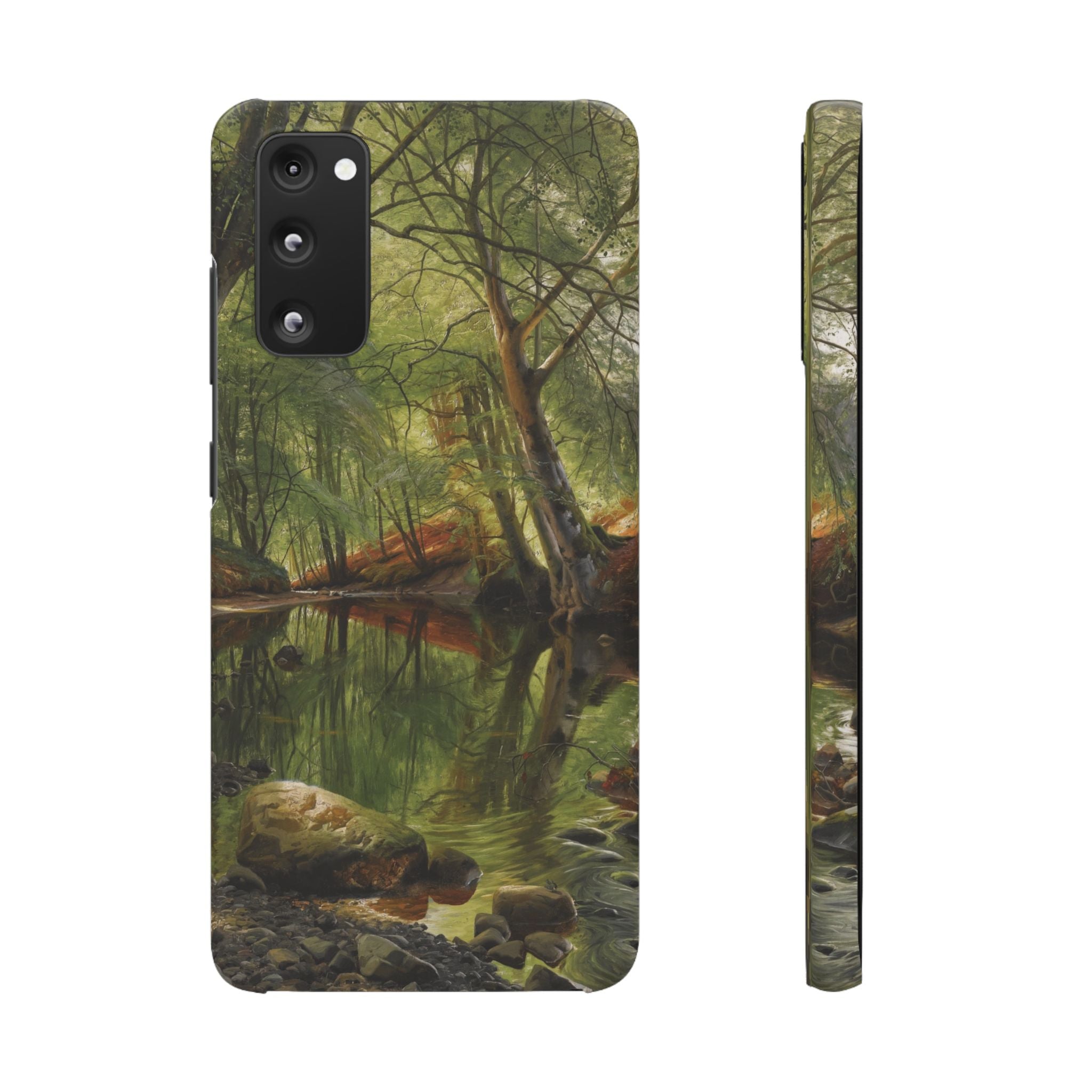 A woodland stream by Peder Mork Monsted - Samsung Slim Case