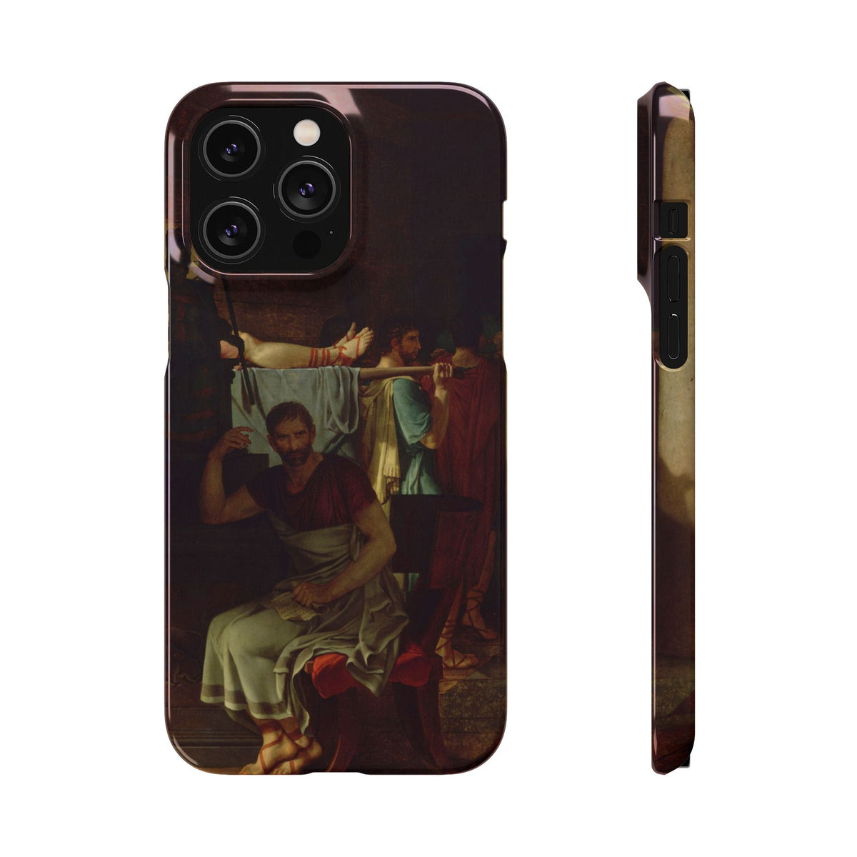 The Lictors Bring to Brutus the Bodies of His Sons I by Jacques-Louis David - iPhone Slim Case