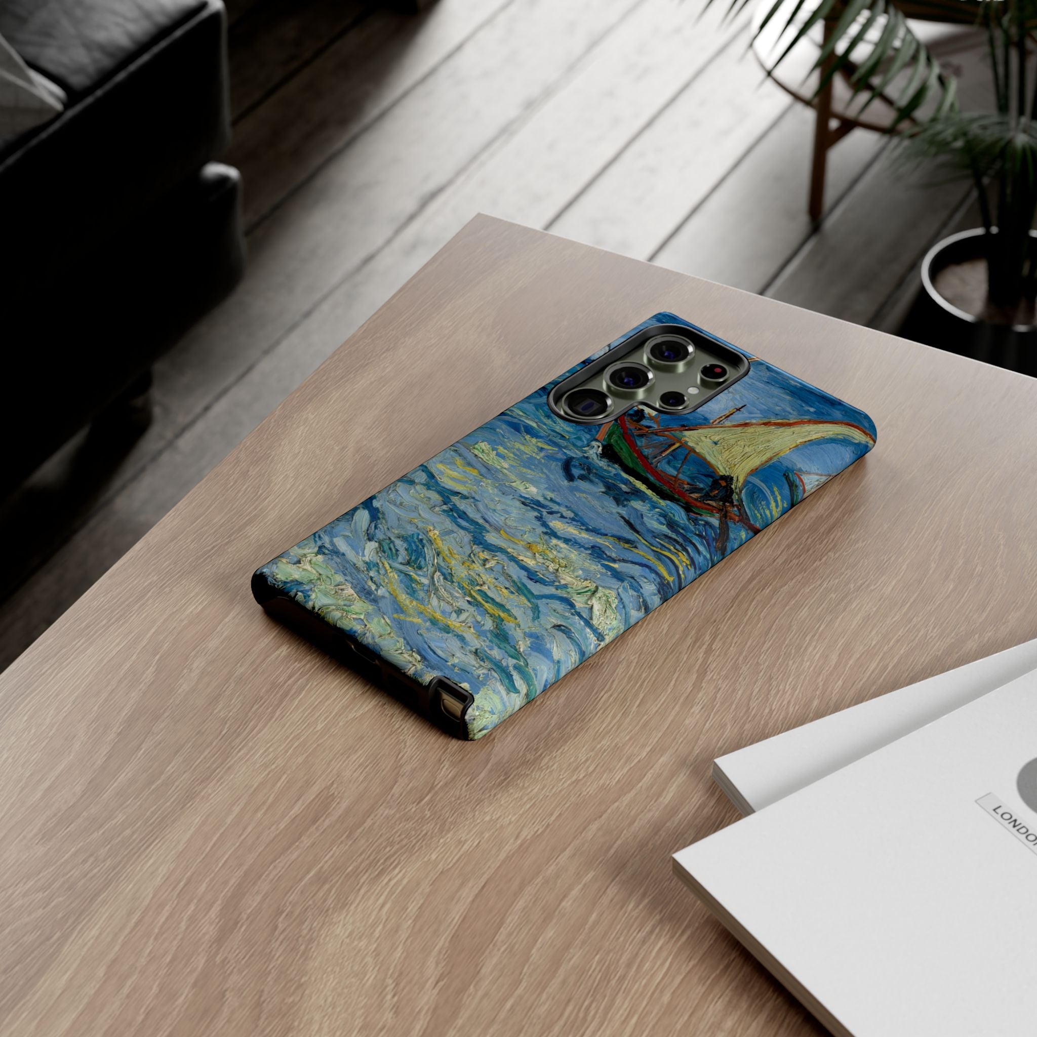 Fishing Boats at Sea by Vincent van Gogh - Samsung Tough Case