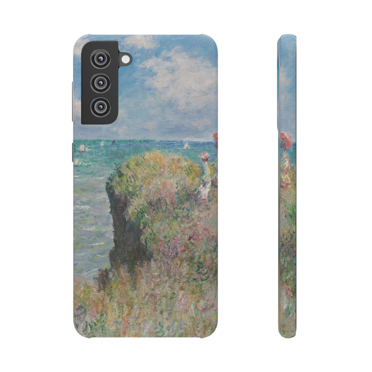 Cliff Walk at Pourville by Claude Monet - Samsung Slim Case