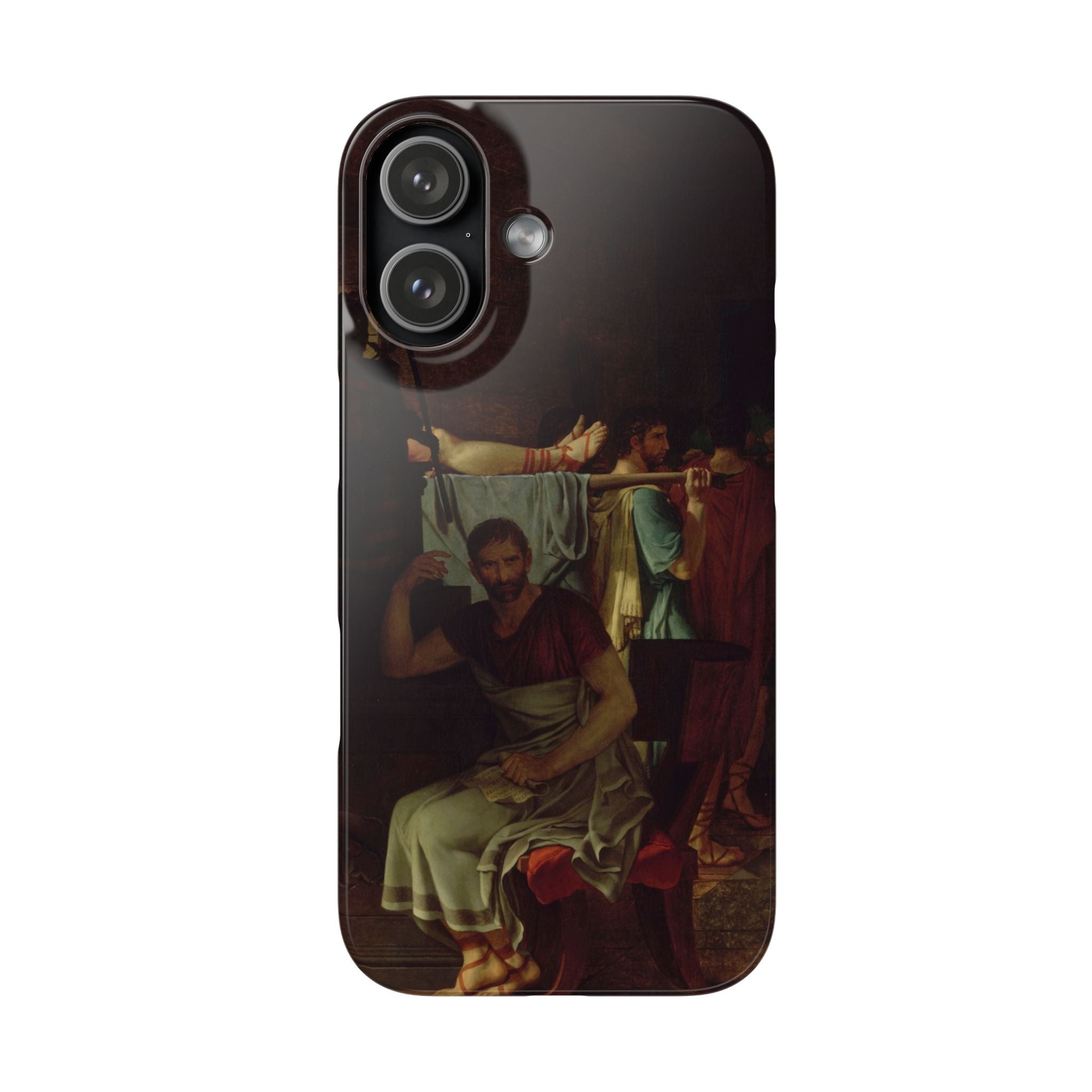 The Lictors Bring to Brutus the Bodies of His Sons I by Jacques-Louis David - iPhone Slim Case