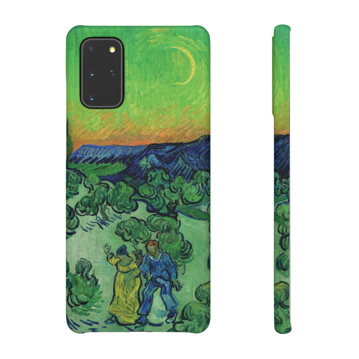 Landscape with Couple Walking and Crescent Moon by Vincent van Gogh - Samsung Slim Case