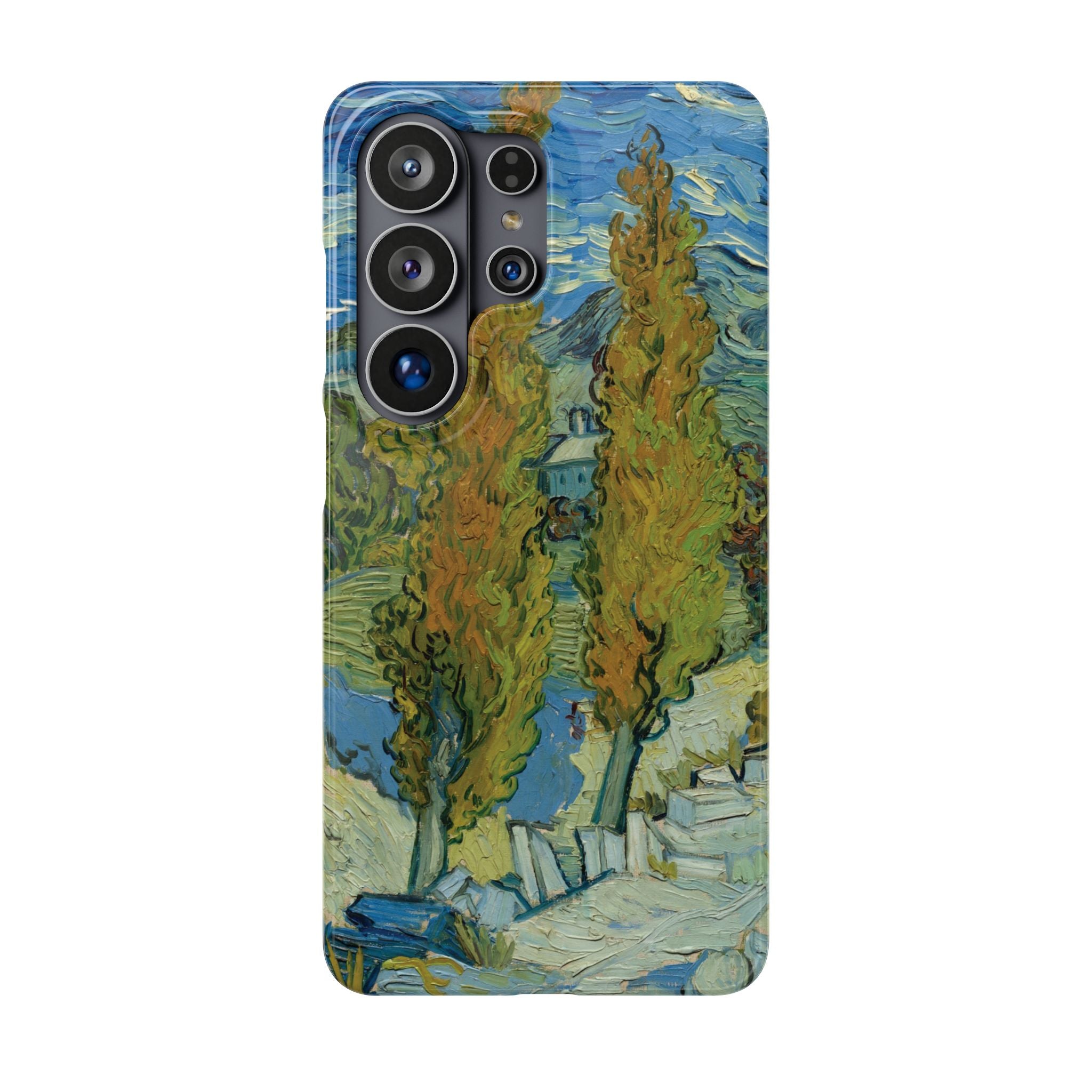 Two Poplars in the Alpilles near Saint-Rémy by Vincent van Gogh - Samsung Slim Case