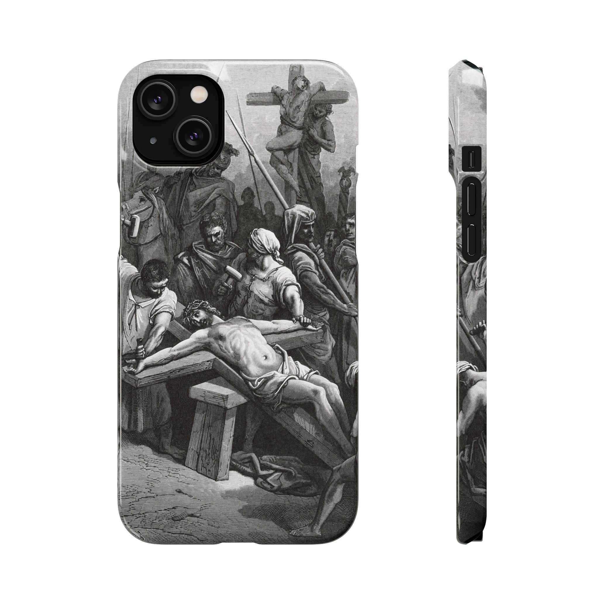 Crucifixion of Jesus by Gustave Doré - iPhone Slim Case