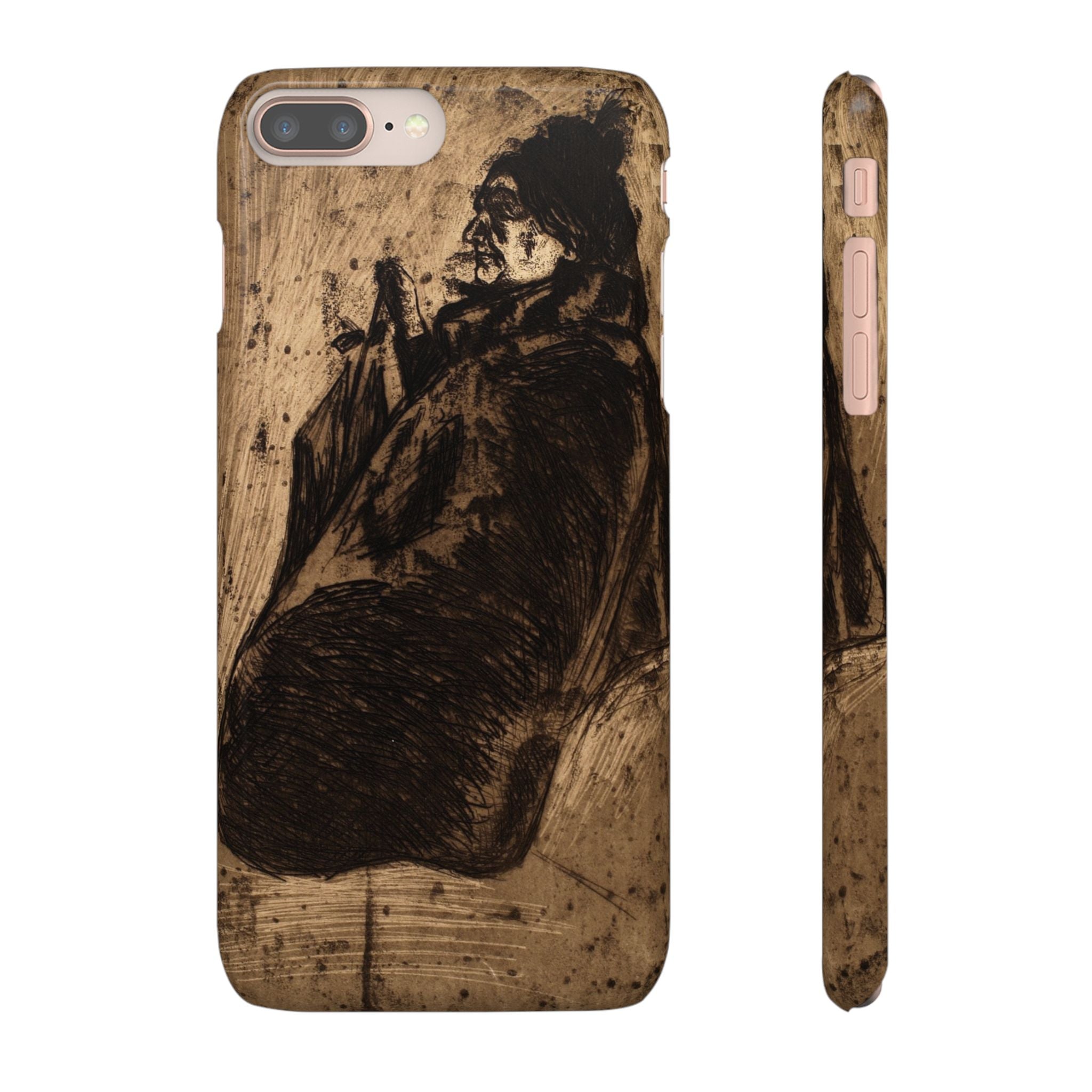 Old Woman by Edvard Munch - iPhone Slim Case