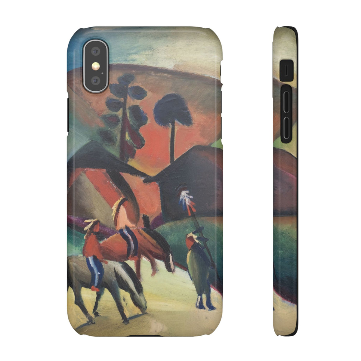 Indians on Horsebacks by August Macke - iPhone Slim Case