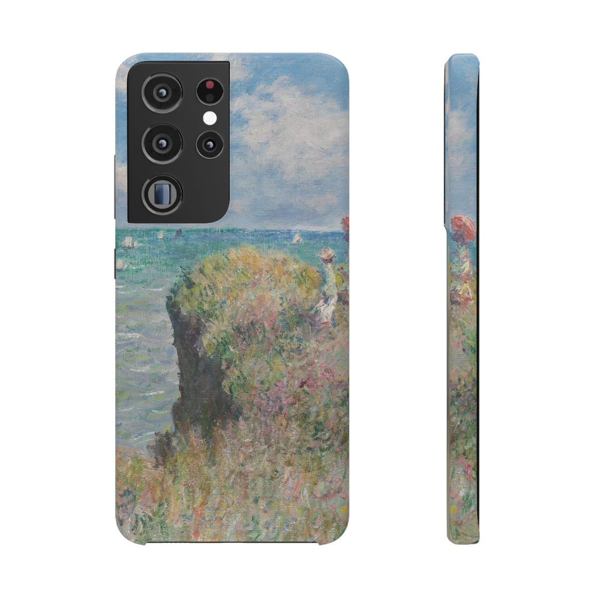 Cliff Walk at Pourville by Claude Monet - Samsung Slim Case