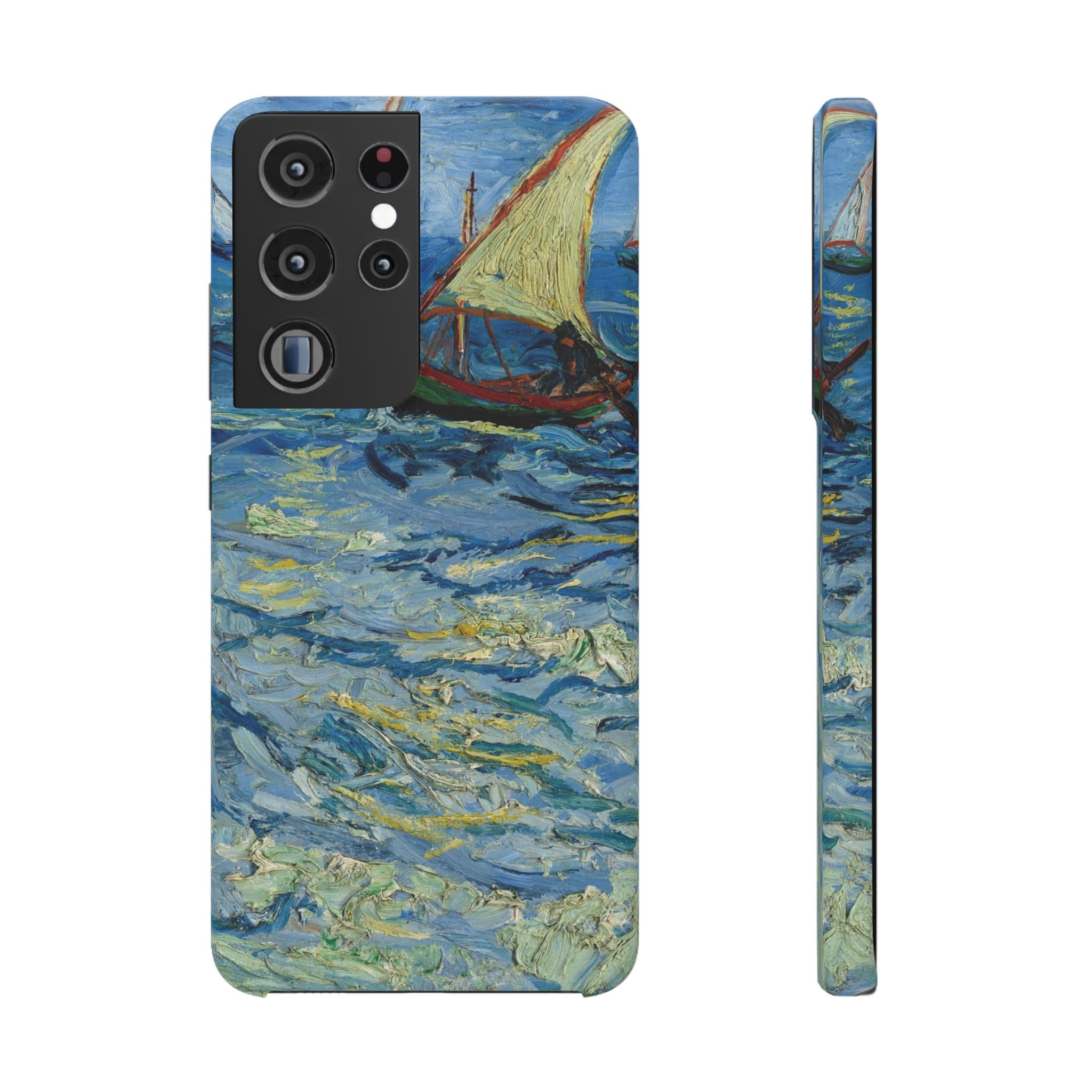 Fishing Boats at Sea by Vincent van Gogh - Samsung Slim Case
