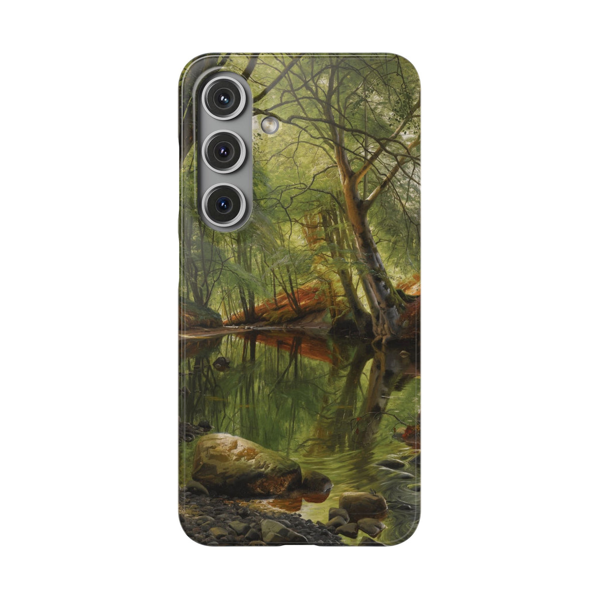 A woodland stream by Peder Mork Monsted - Samsung Slim Case
