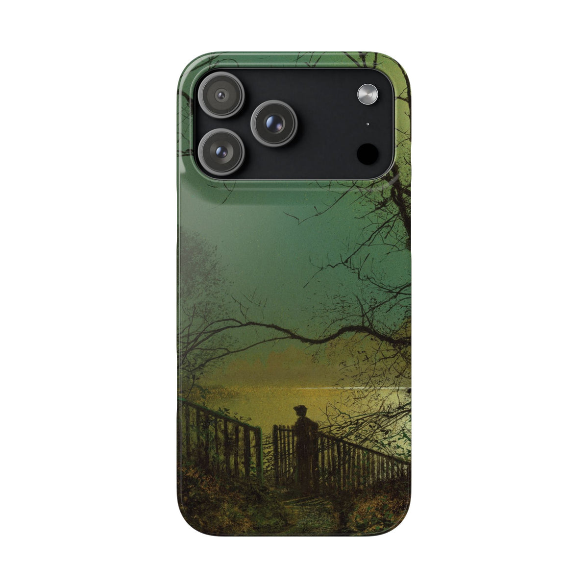 Roundhay Park Lake by John Atkinson Grimshaw - iPhone Slim Case