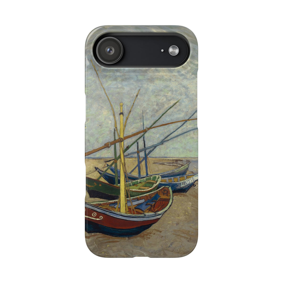 Fishing Boats on the Beach by Vincent van Gogh - iPhone Slim Case