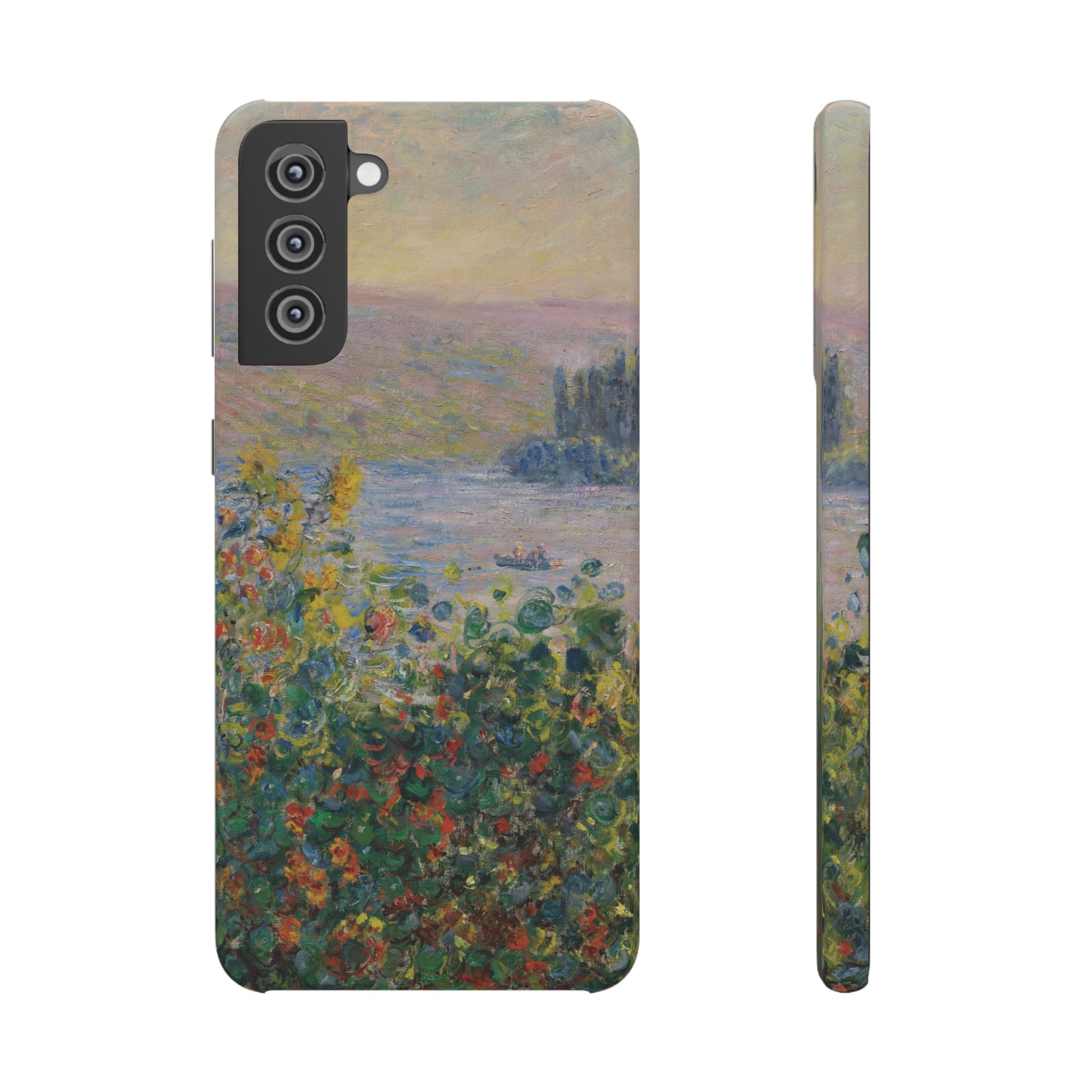 Flower Beds at Vétheuil by Claude Monet - Samsung Slim Case