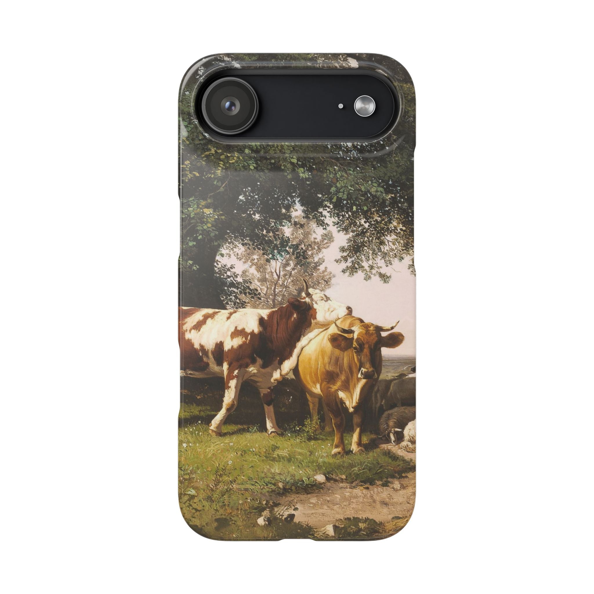 Herd under Trees by Ivan Ivanovich Shishkin - iPhone Slim Case