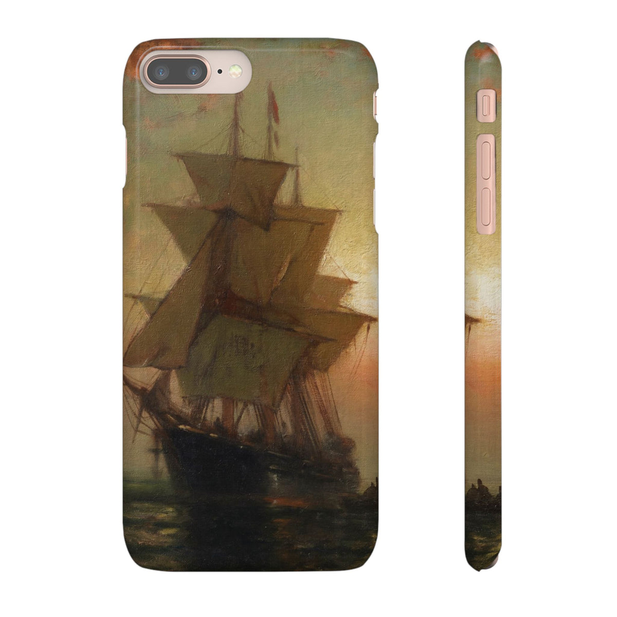 Ships at Night by Edward Moran - iPhone Slim Case