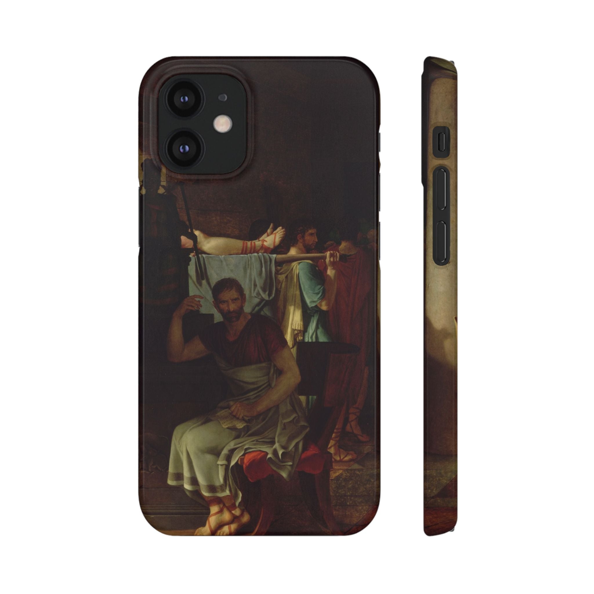 The Lictors Bring to Brutus the Bodies of His Sons I by Jacques-Louis David - iPhone Slim Case