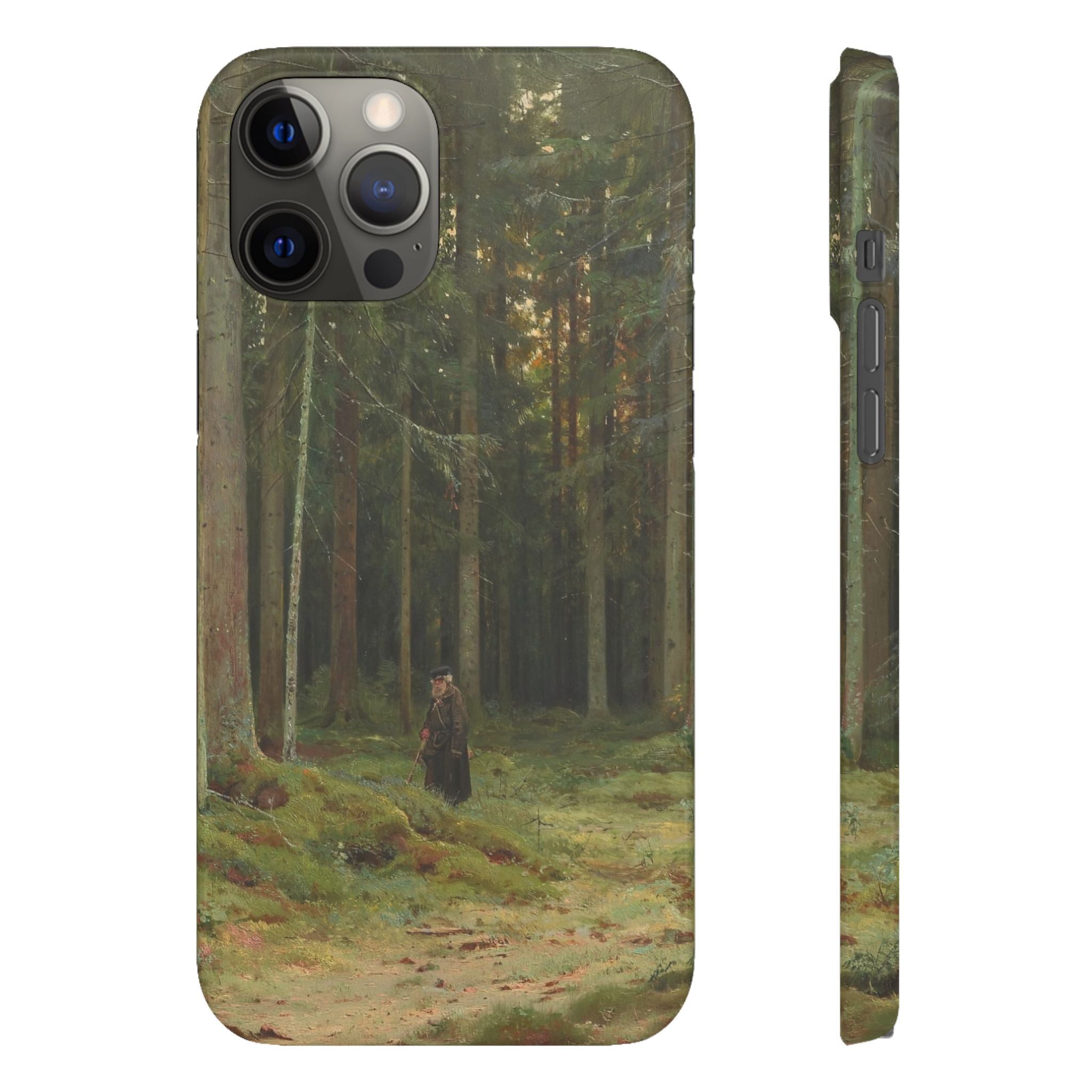 In the Forest of Countess Mordvinova Petergof by Ivan Ivanovich Shishkin - iPhone Slim Case