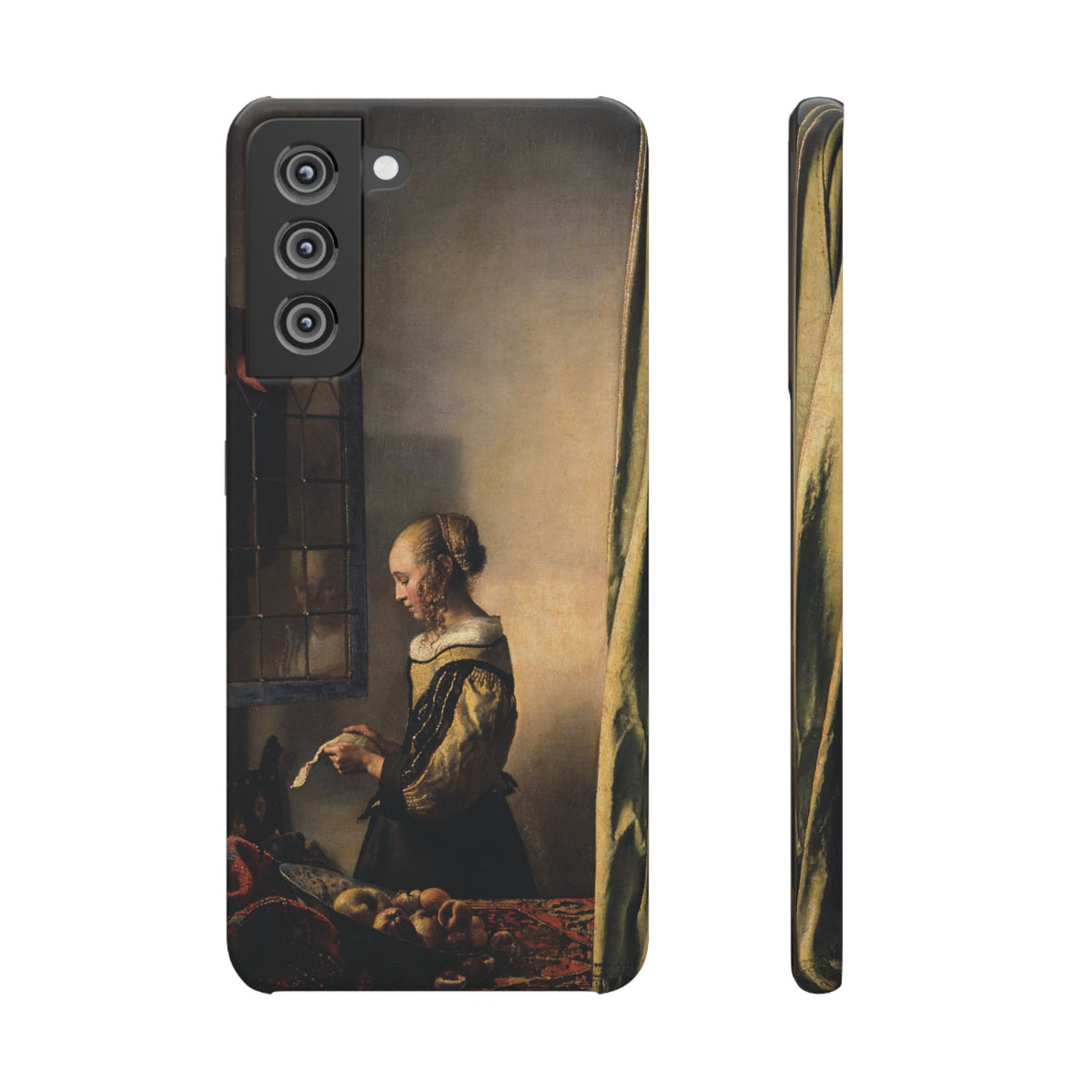 Girl Reading a Letter by an Open Window by Johannes Vermeer - Samsung Slim Case