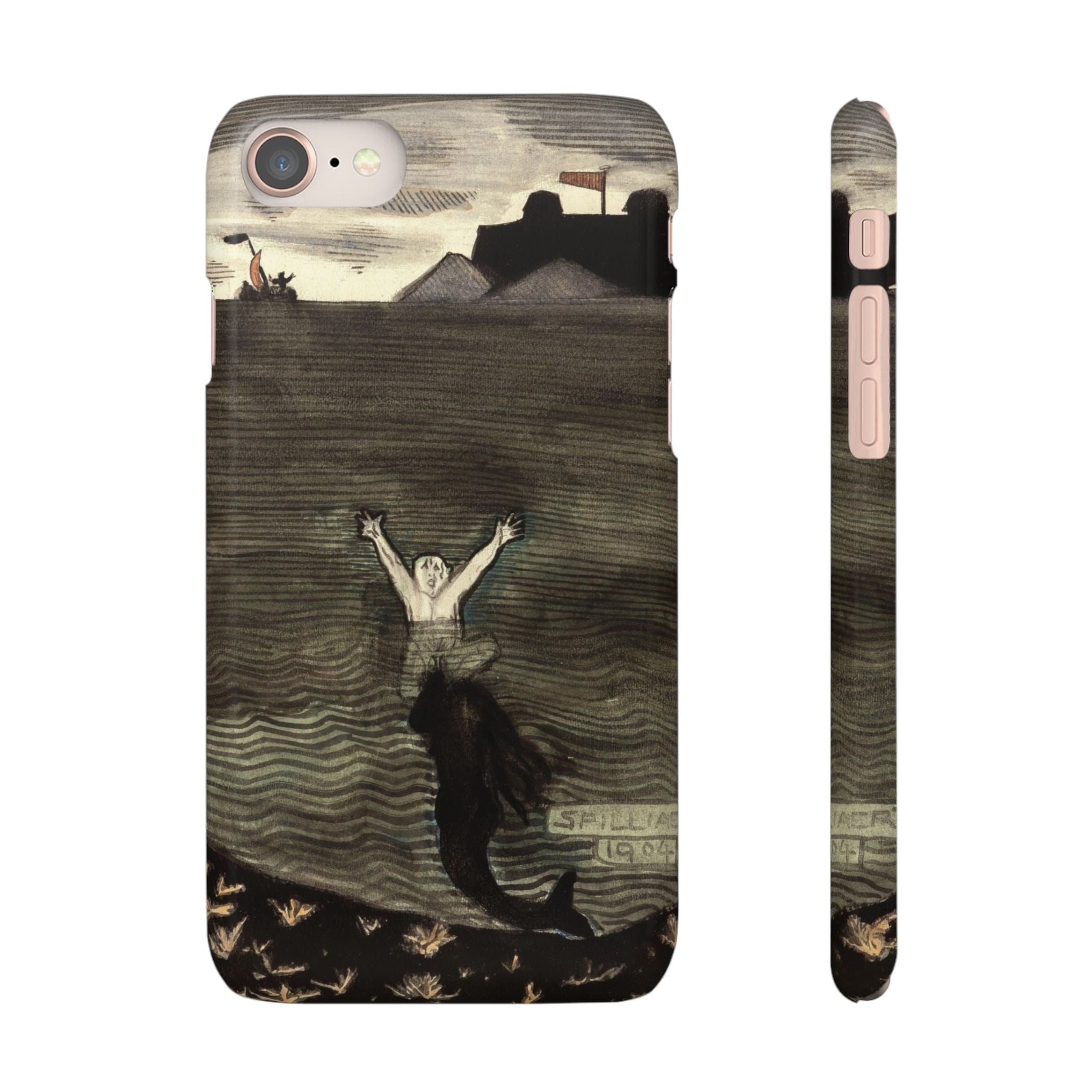 The Call of the Mermaid The Drowning by Leon Spilliaert - iPhone Slim Case