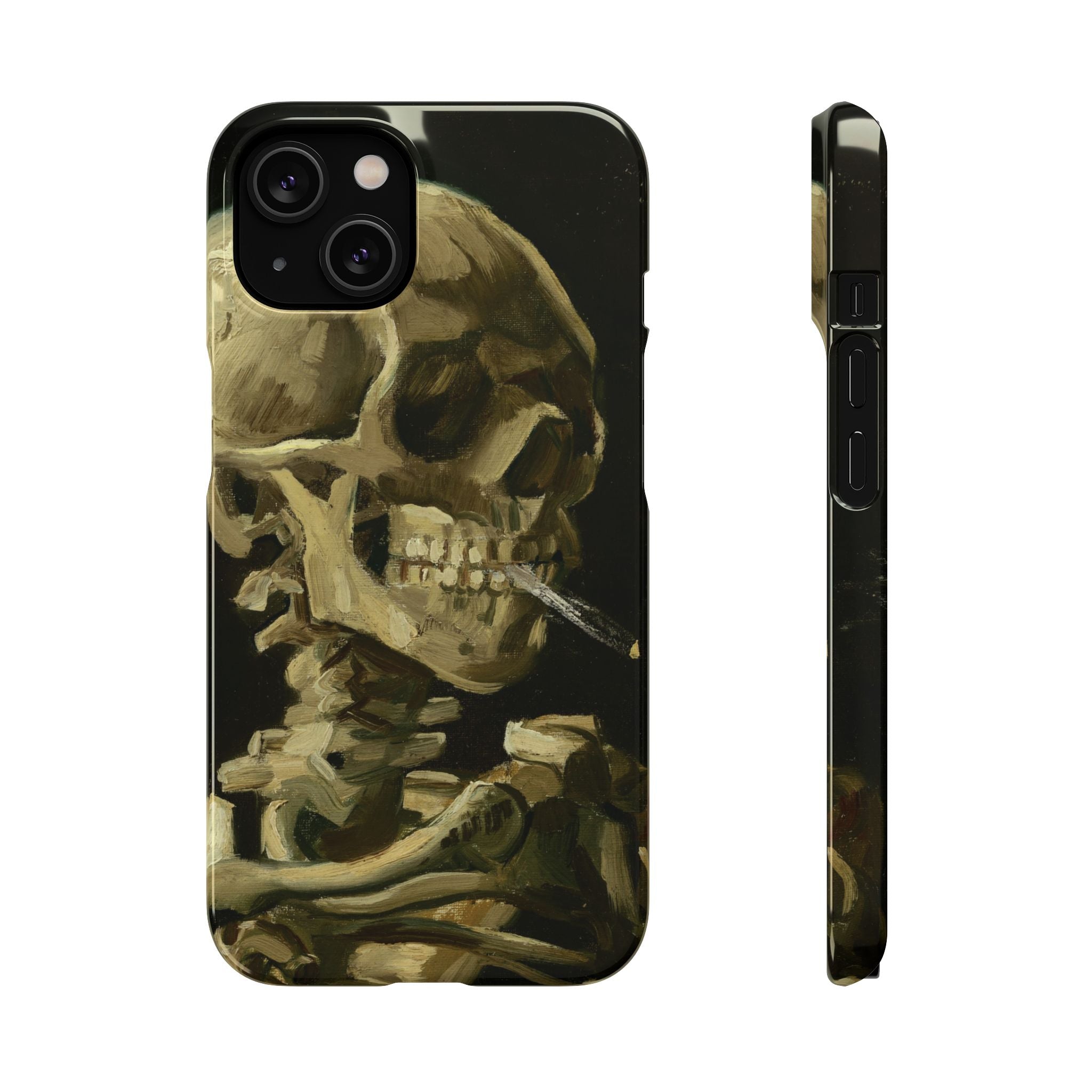 Head of a Skeleton with a Burning Cigarette by Vincent van Gogh - iPhone Slim Case
