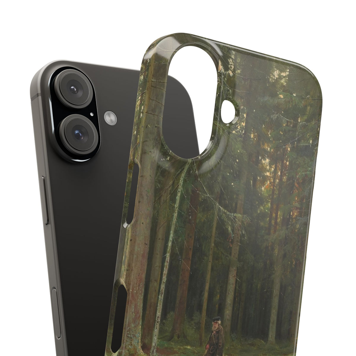 In the Forest of Countess Mordvinova Petergof by Ivan Ivanovich Shishkin - iPhone Slim Case