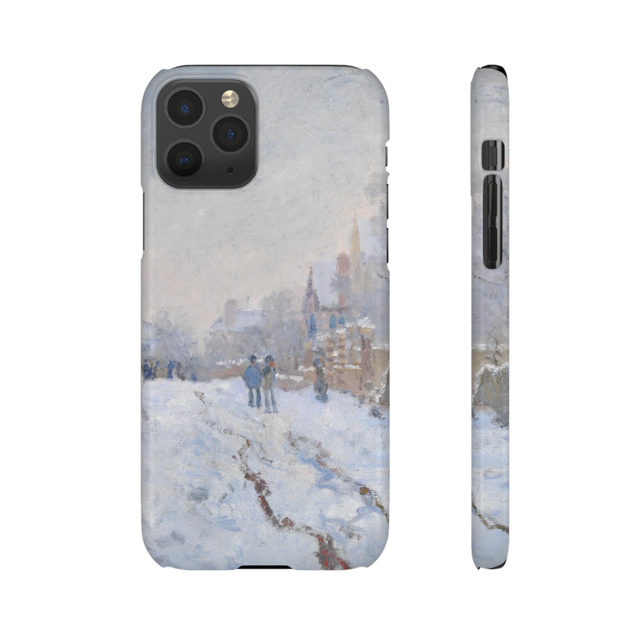 Snow Scene at Argenteuil by Claude Monet - iPhone Slim Case