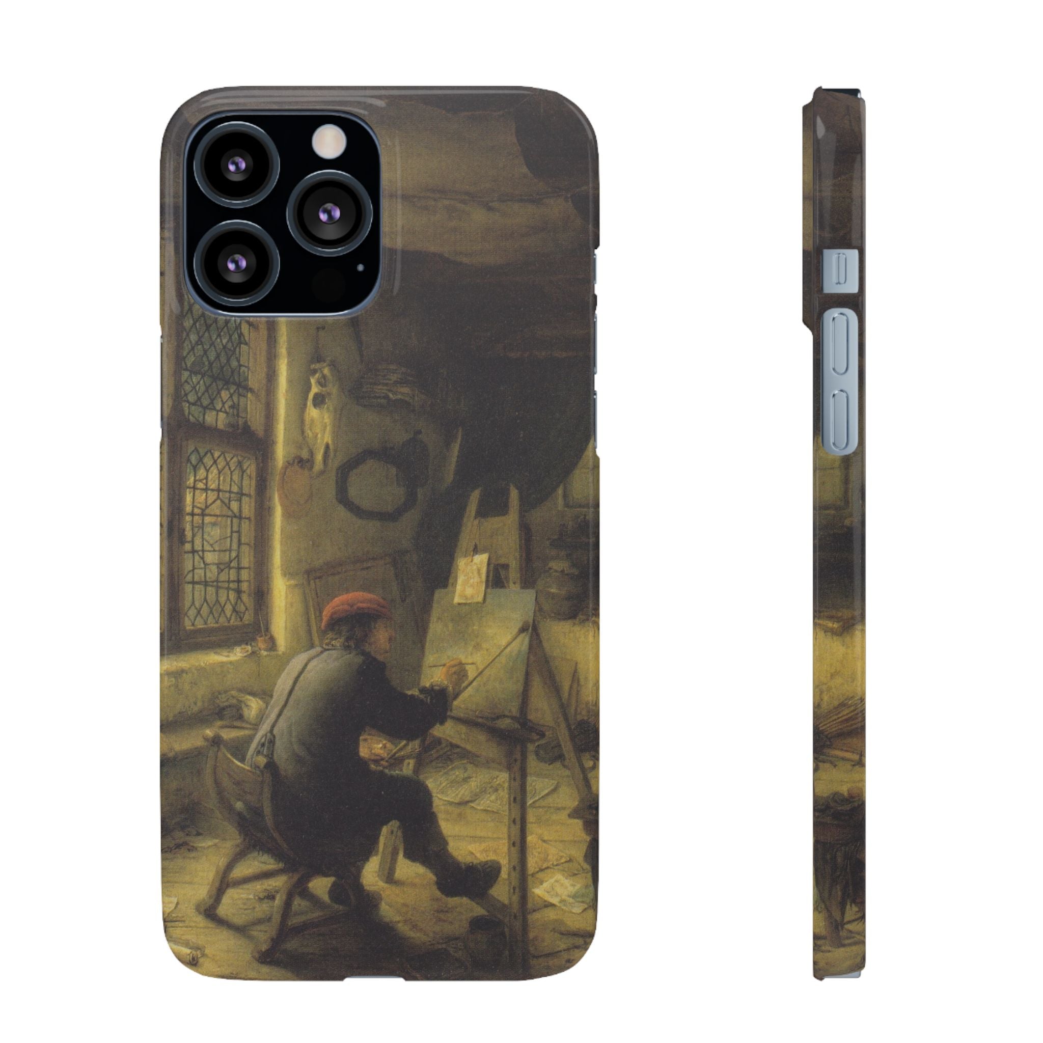 The Painter in His Workshop by Adriaen van Ostade - iPhone Slim Case