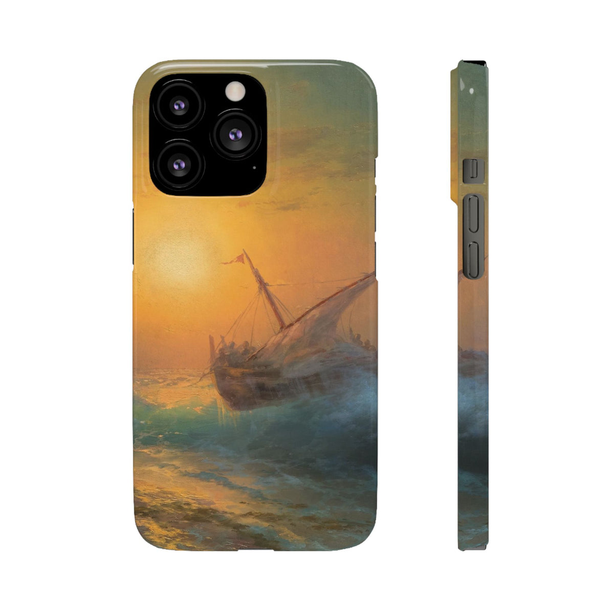 Stormy Sea at Sunset by Ivan Aivazovsky - iPhone Slim Case