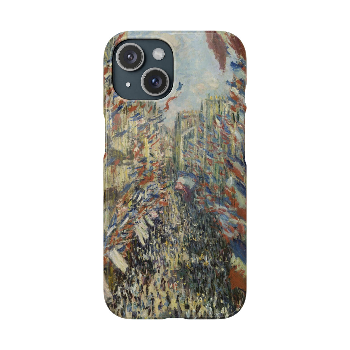 The Rue Montorgueil in Paris by Claude Monet - iPhone Slim Case
