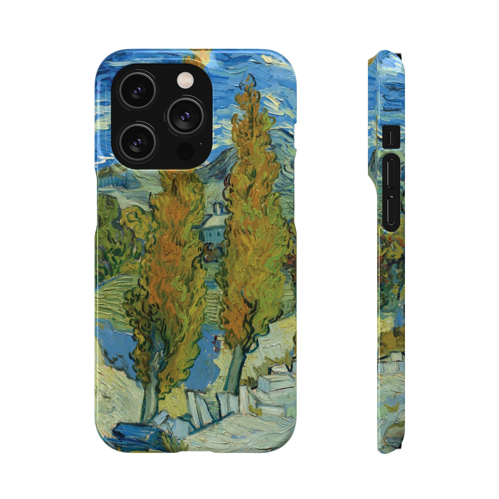 Two Poplars in the Alpilles near Saint-Rémy by Vincent van Gogh - iPhone Slim Case