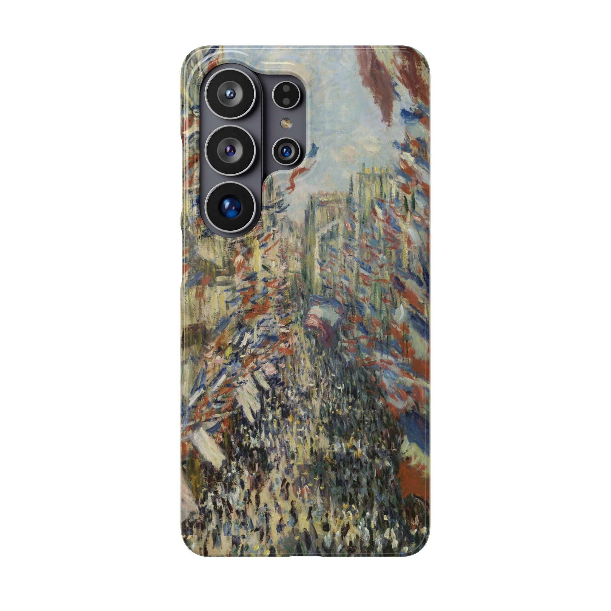 The Rue Montorgueil in Paris by Claude Monet - Samsung Slim Case