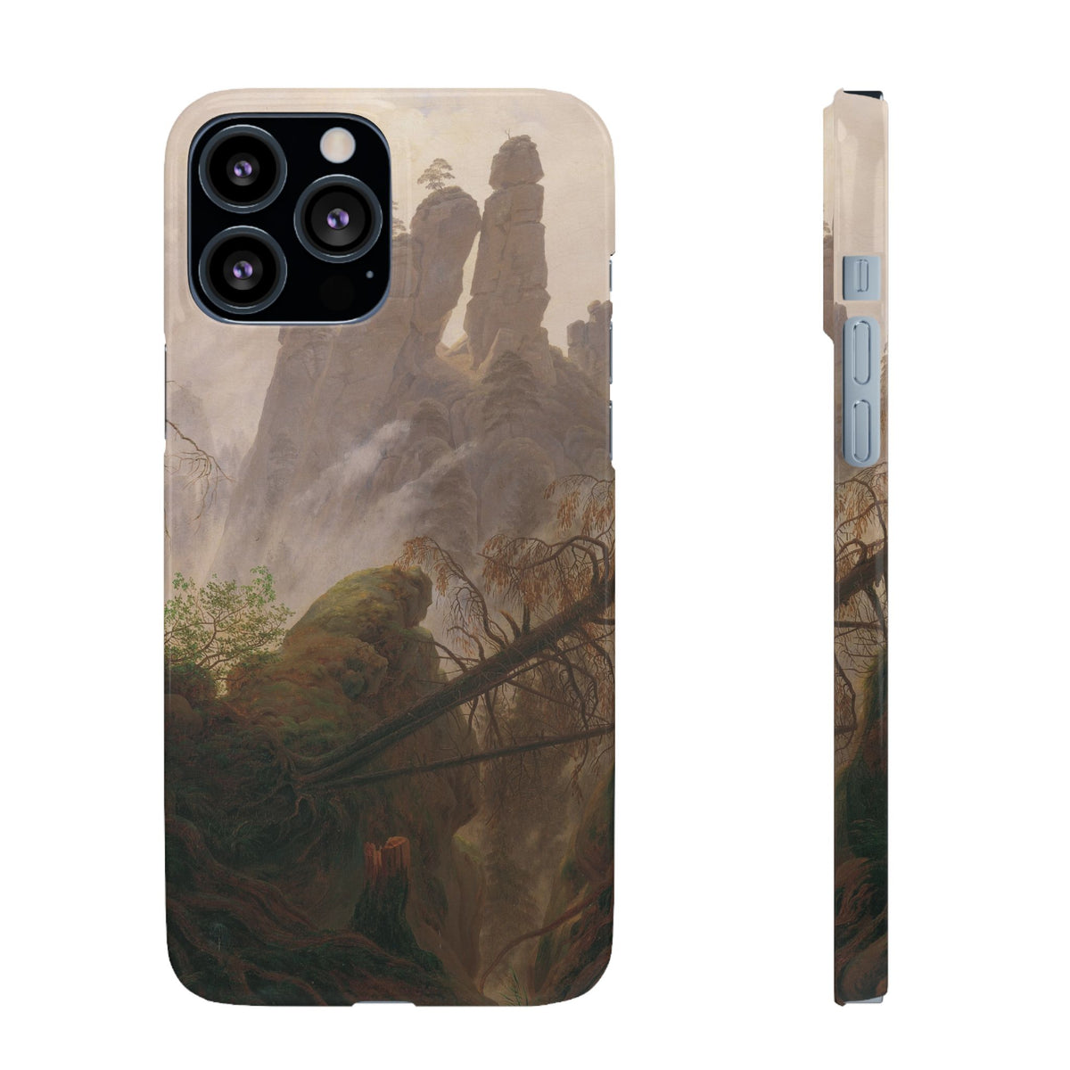 Rocky Landscape in the Elbe Sandstone Mountains by Caspar David Friedrich - iPhone Slim Case