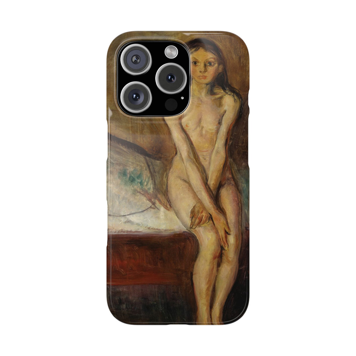Puberty by Edvard Munch - iPhone Slim Case